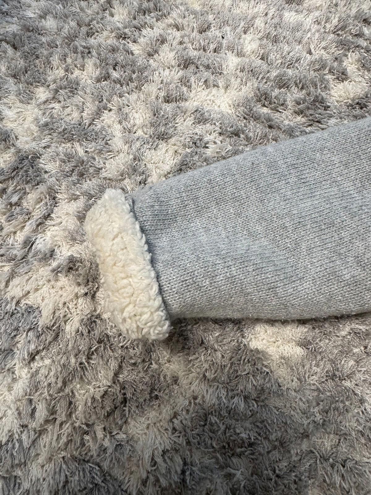 Other Baby Gap Sherpa Hoodie 6-12 Months Gray Knit Hooded Jacket Size ONE SIZE - 4 Thumbnail