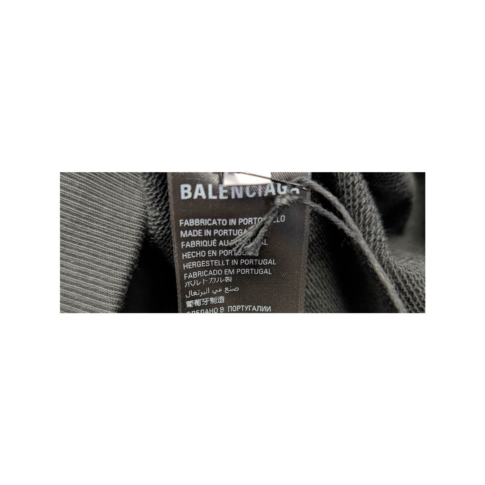 Balenciaga o1rshd1 Gaffer Molleton Archetype Large Fit Hoodie in Black Size US XXL / EU 58 / 5 - 16 Thumbnail
