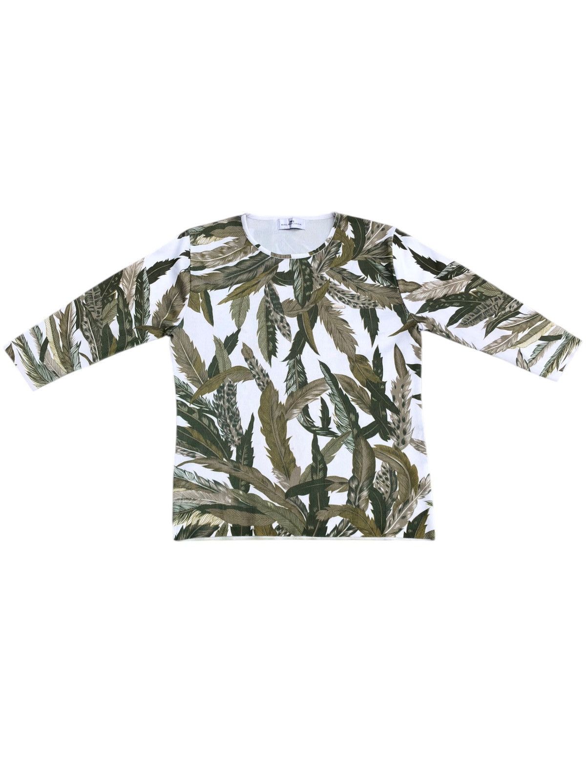 Balenciaga 🔥Vtg BALENCIAGA Floral Stretchable 3/4 Designer Brand Shirt Size M / US 6-8 / IT 42-44 - 1 Thumbnail