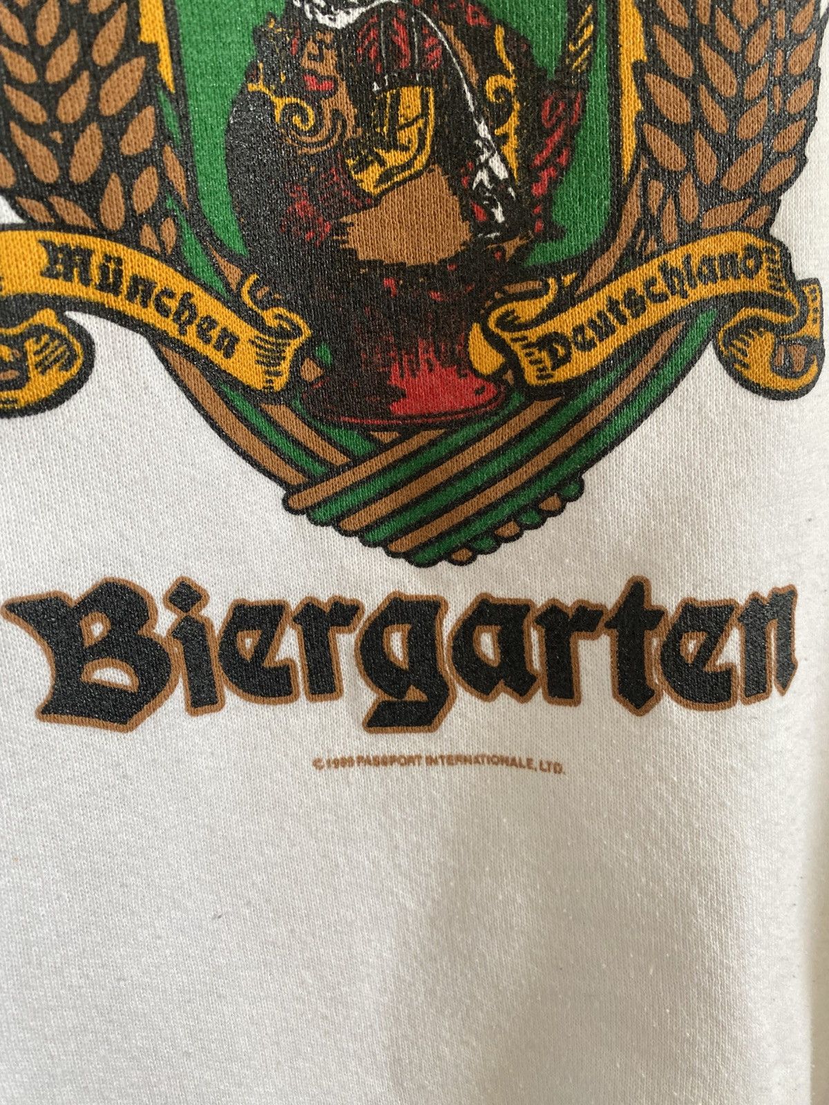 Vintage Vintage 90s Meyers Biergarten German Beer Sweatshirt Size US XL / EU 56 / 4 - 4 Thumbnail