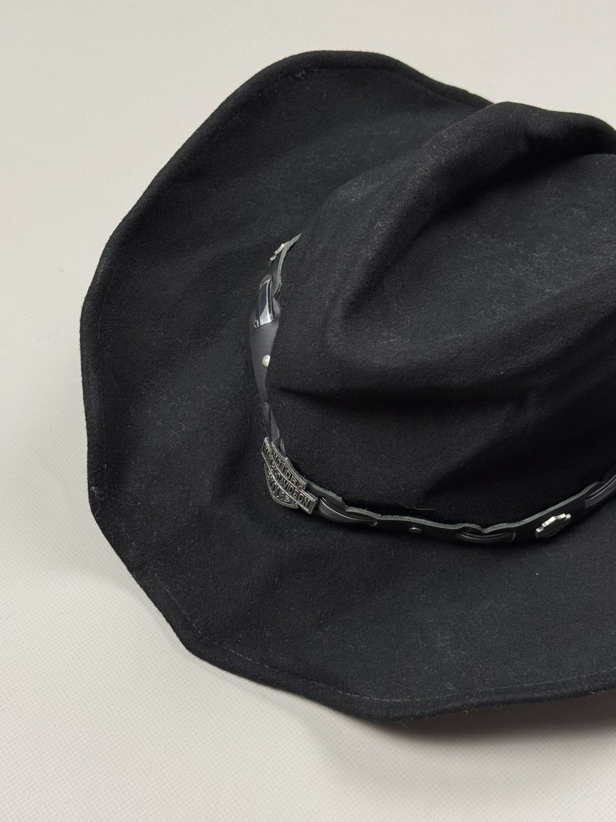 Harley Davidson Harley Davidson Western Wool Cowboy Hat Cap Size XL Size ONE SIZE - 5 Thumbnail