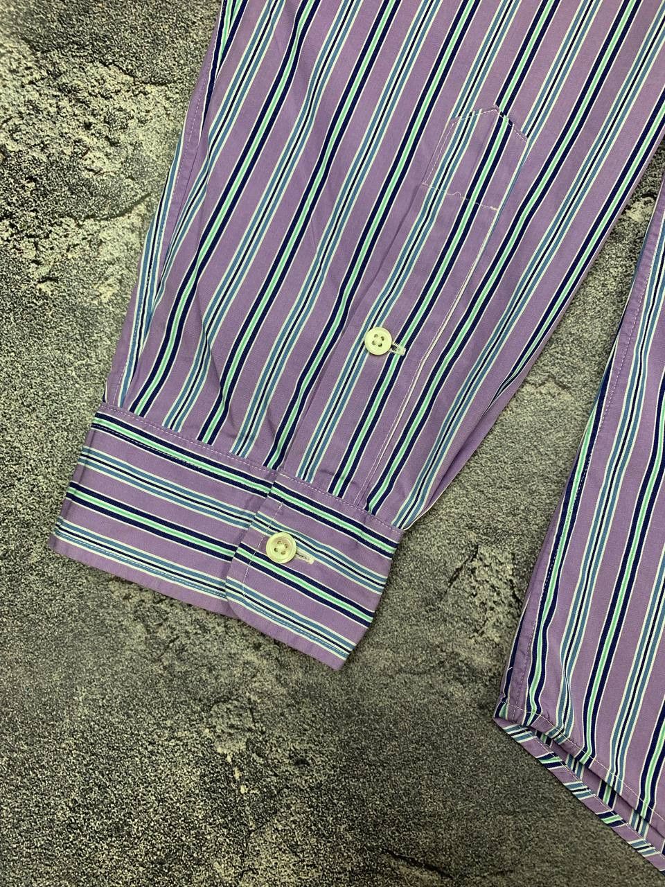 Polo Ralph Lauren Polo Ralph Lauren Men's Shirt Purple Striped Size US XL / EU 56 / 4 - 10 Thumbnail