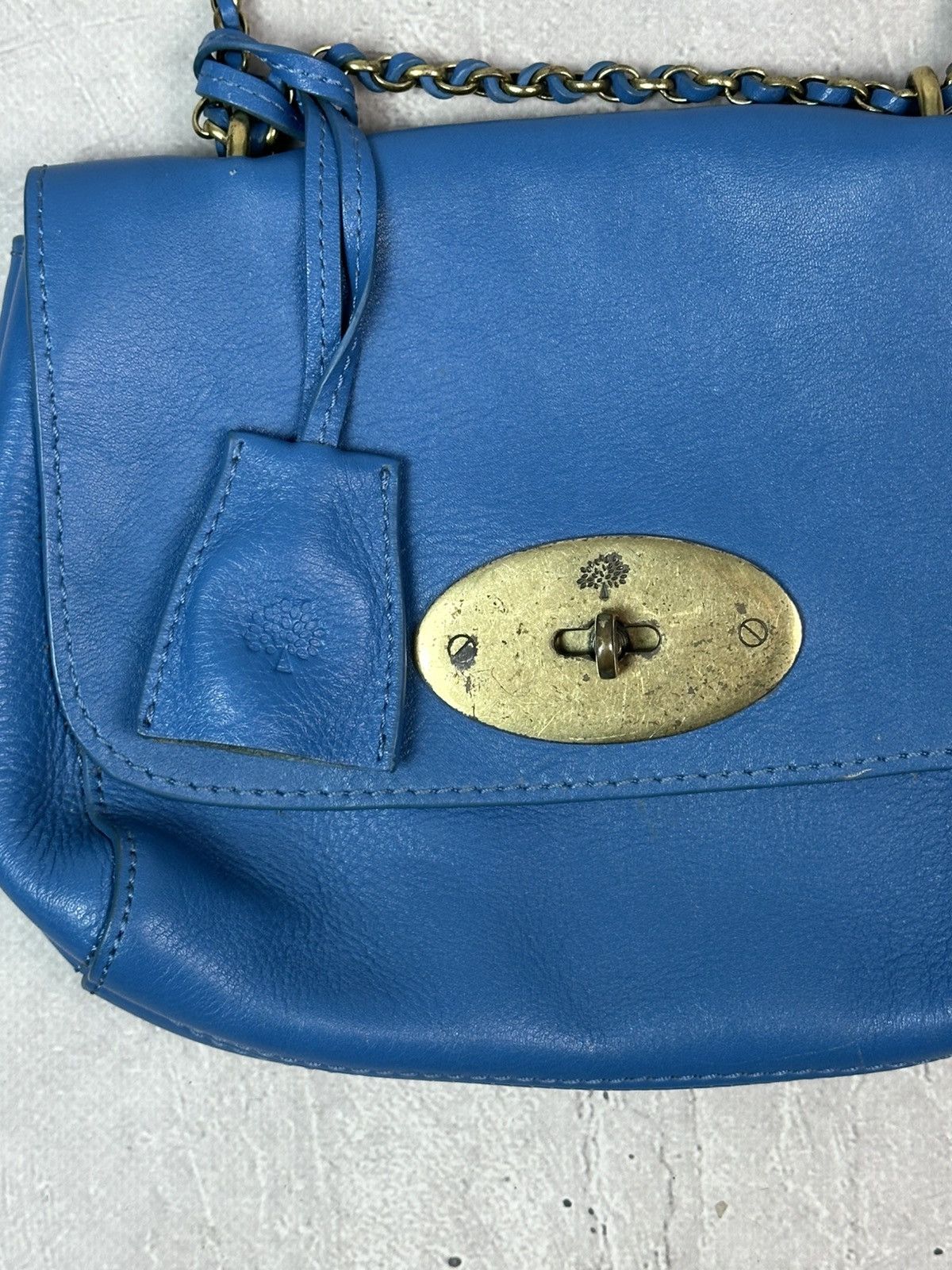 Mulberry Vintage Mulberry Leather Blue Handle Chain Mini Bag Size ONE SIZE - 3 Thumbnail