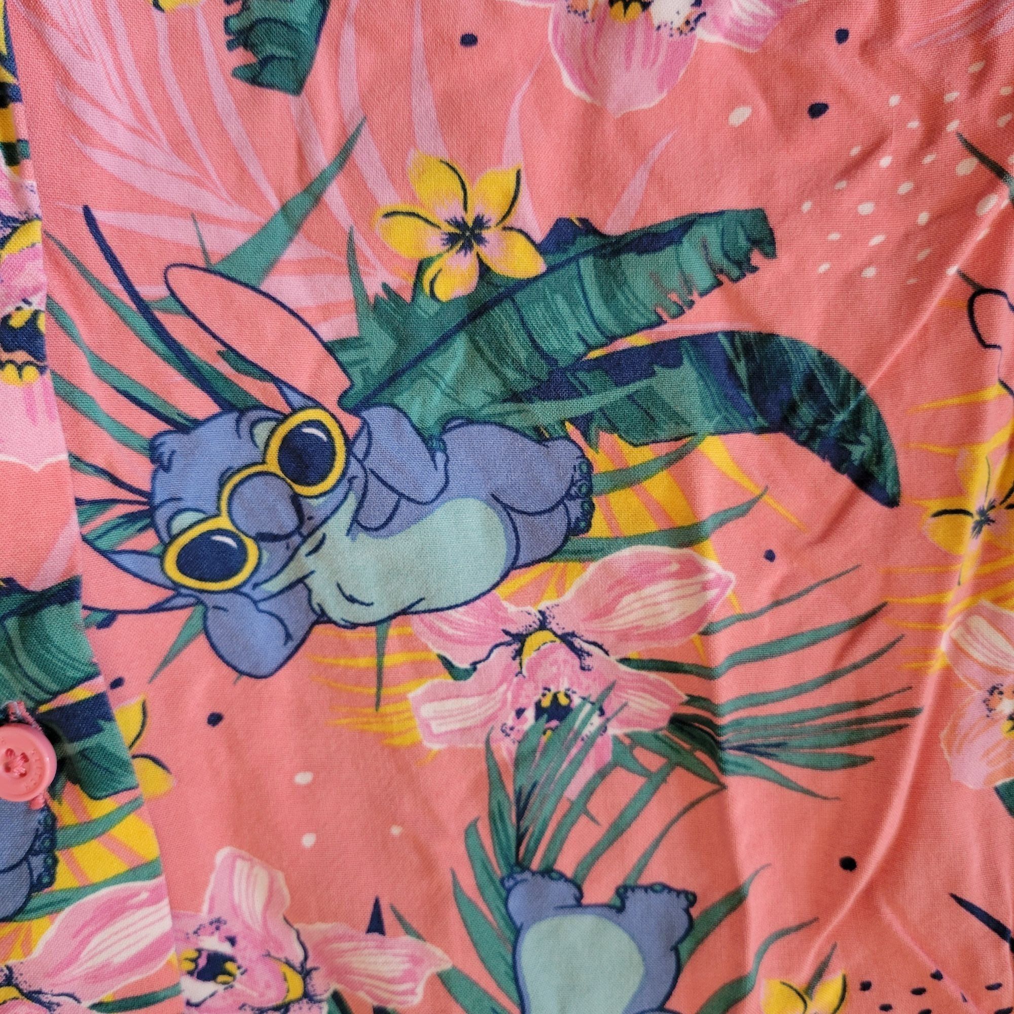 Disney Disney Lilo Stitch Hawaiian Shirt S Pink Tropical Cruise Vac Size US S / EU 44-46 / 1 - 5 Thumbnail