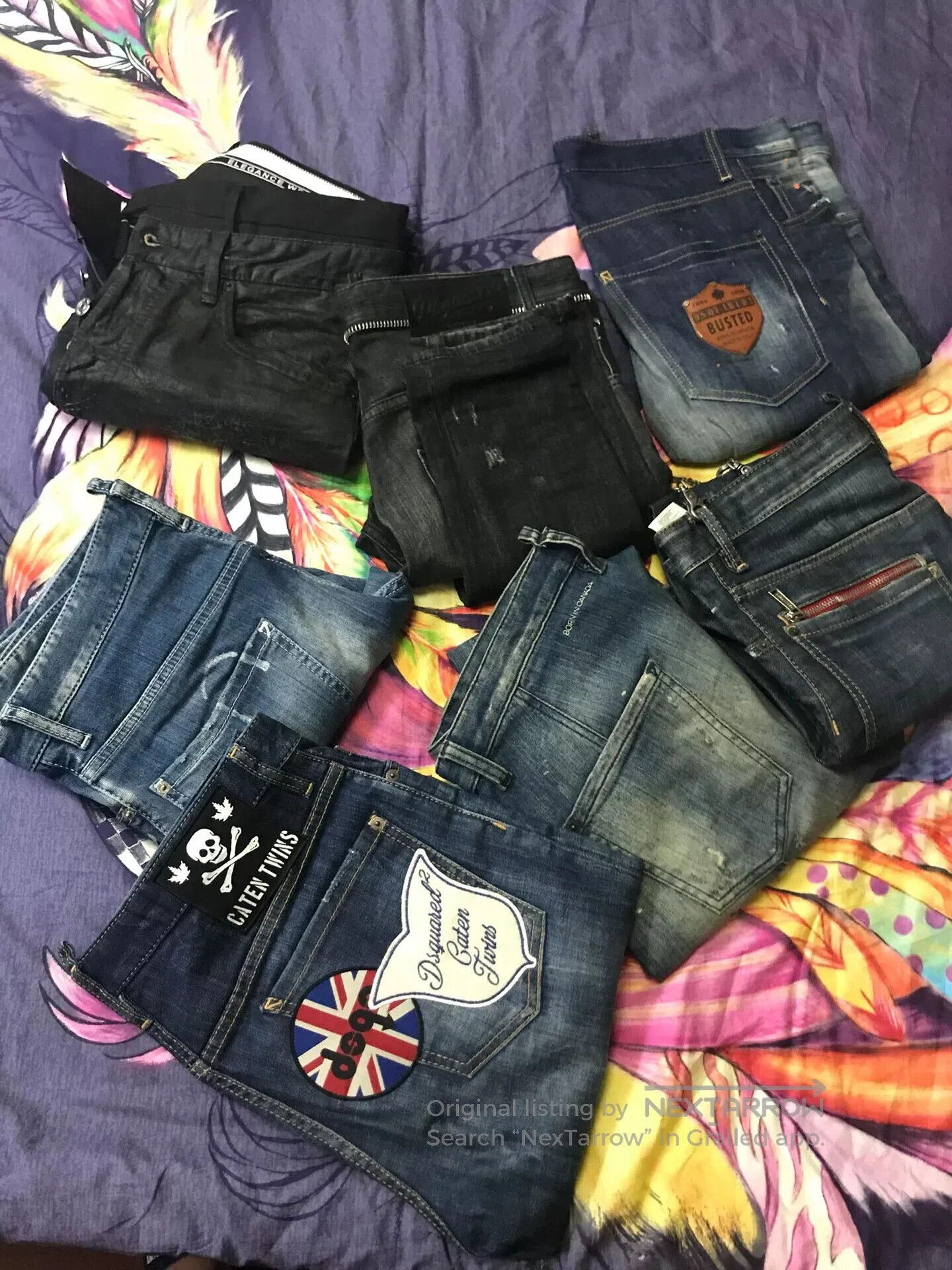 Dsquared2 Dsquared2 D2 Red Zipper Jeans. Size US 28 / EU 44 - 8 Thumbnail