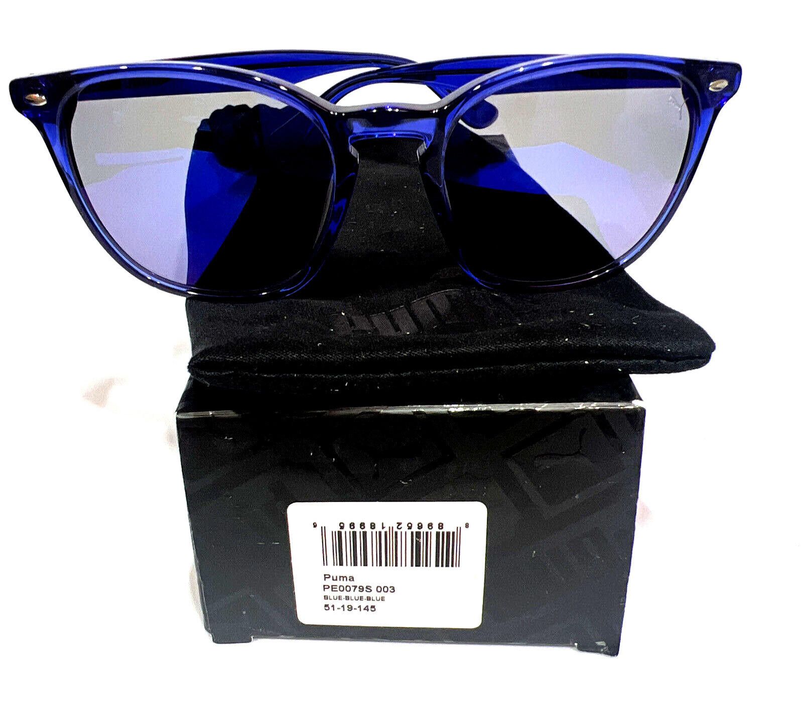 Puma Puma PE0079S 003 Blue Unisex Sunglasses 51-19 145 New Box Size ONE SIZE - 4 Thumbnail