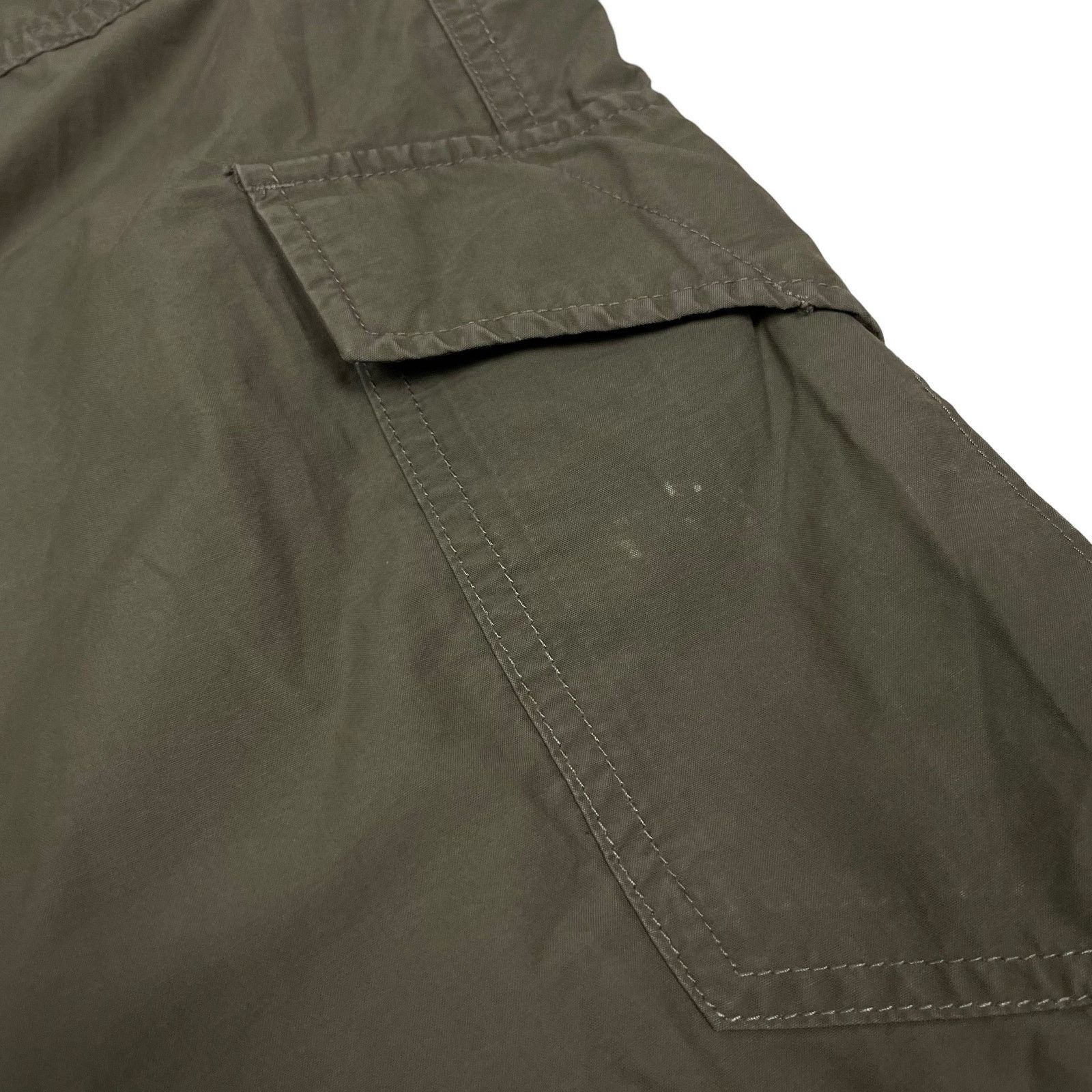 Nike × Vintage Nike Adults Olive Green Cotton Swoosh Zip Fly Cargo Short Size US 30 / EU 46 - 4 Thumbnail