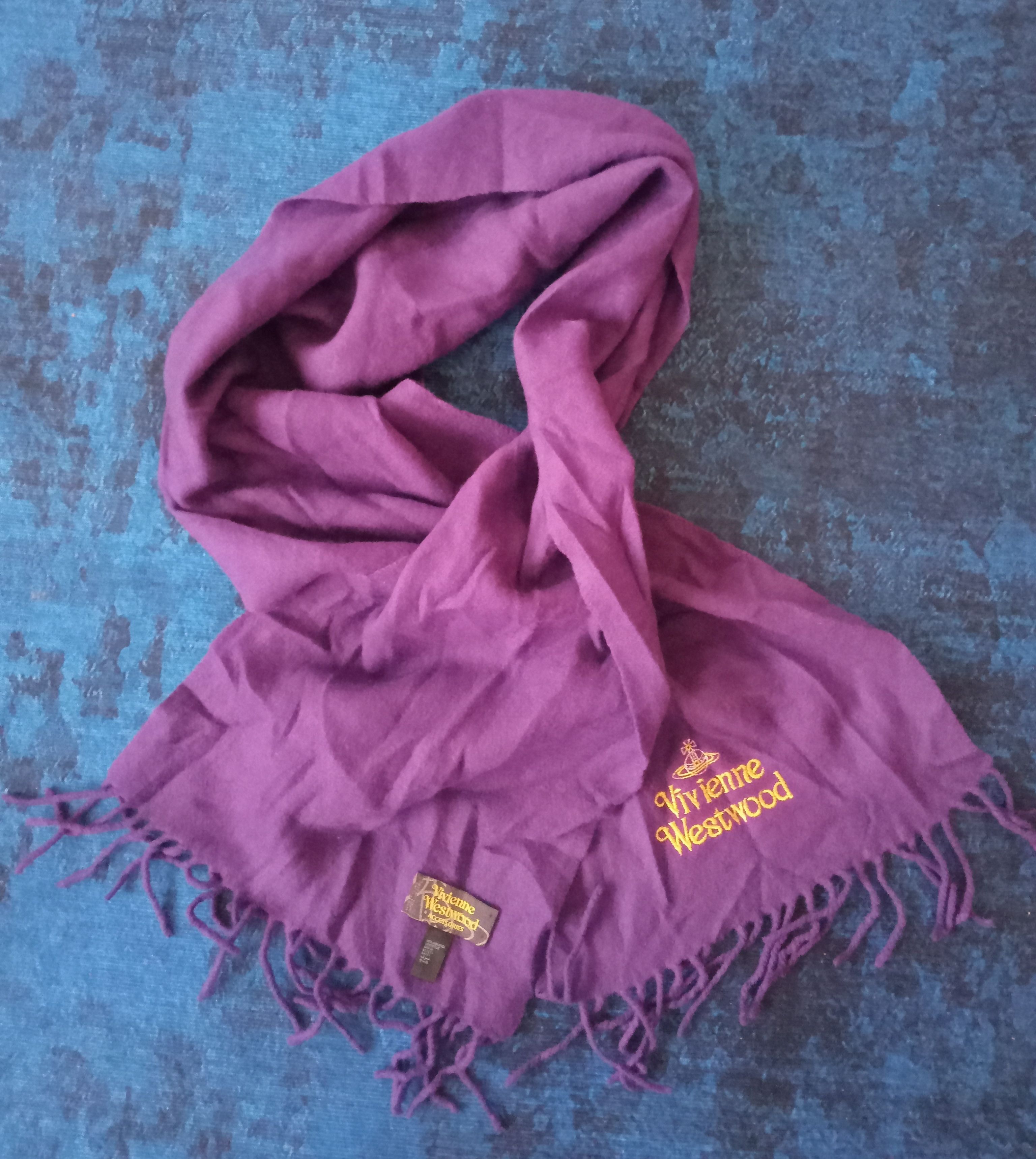 Vivienne Westwood Vivienne Westwood Purple Wool Neck Scarf Size ONE SIZE - 1 Thumbnail