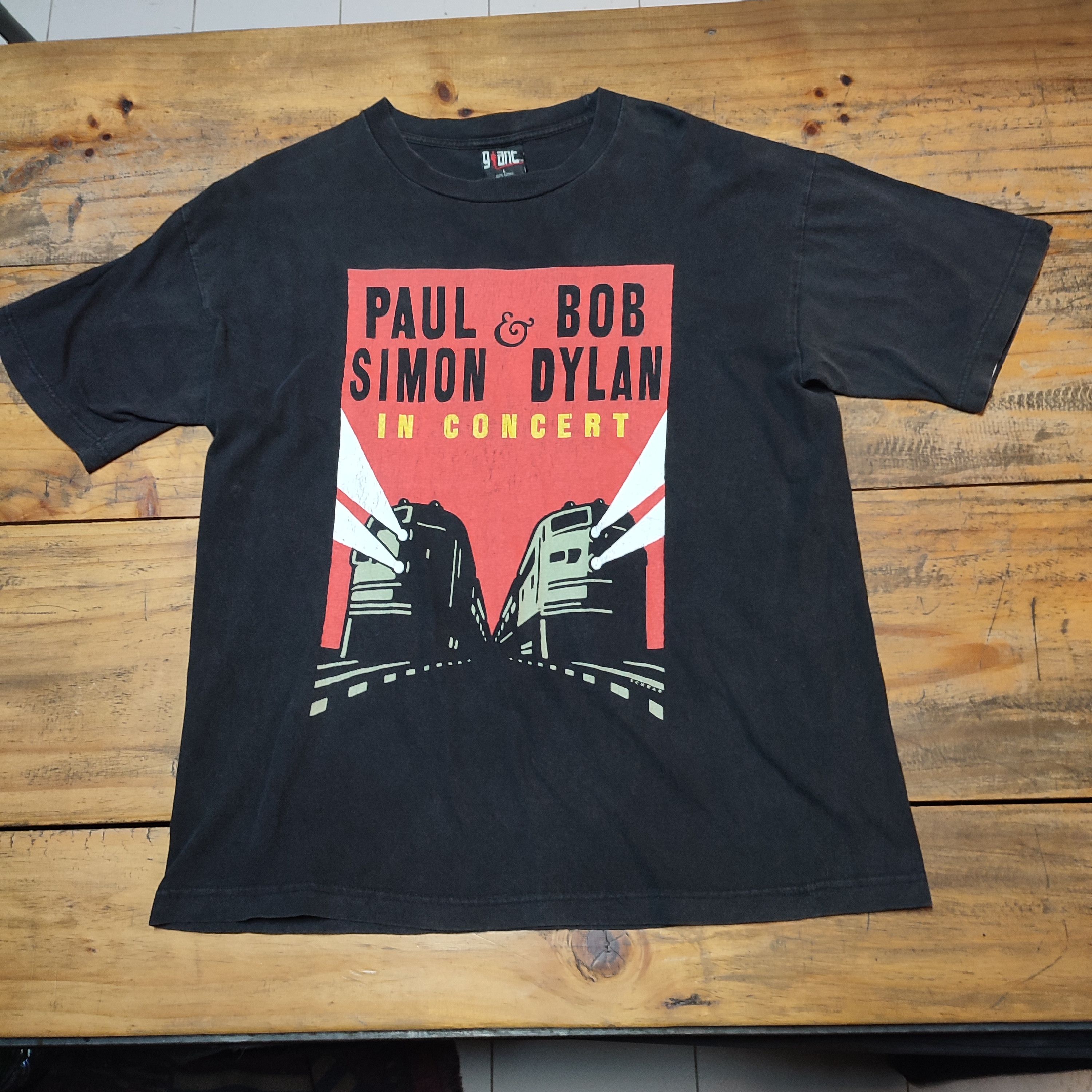 Band Tees × Giant × Vintage Vintage 1999 Paul Simon and Bob Dylan Tour T-shirt Size US L / EU 52-54 / 3 - 2 Thumbnail