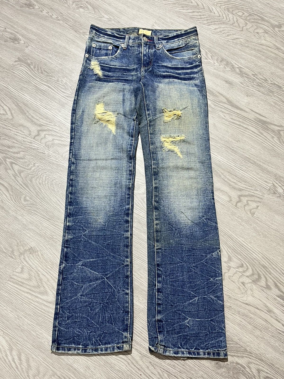 If Six Was Nine 2000s Star R Distressed Ripped Lgb Punk Style Pants Jeans Size US 28 / EU 44 - 2 Thumbnail