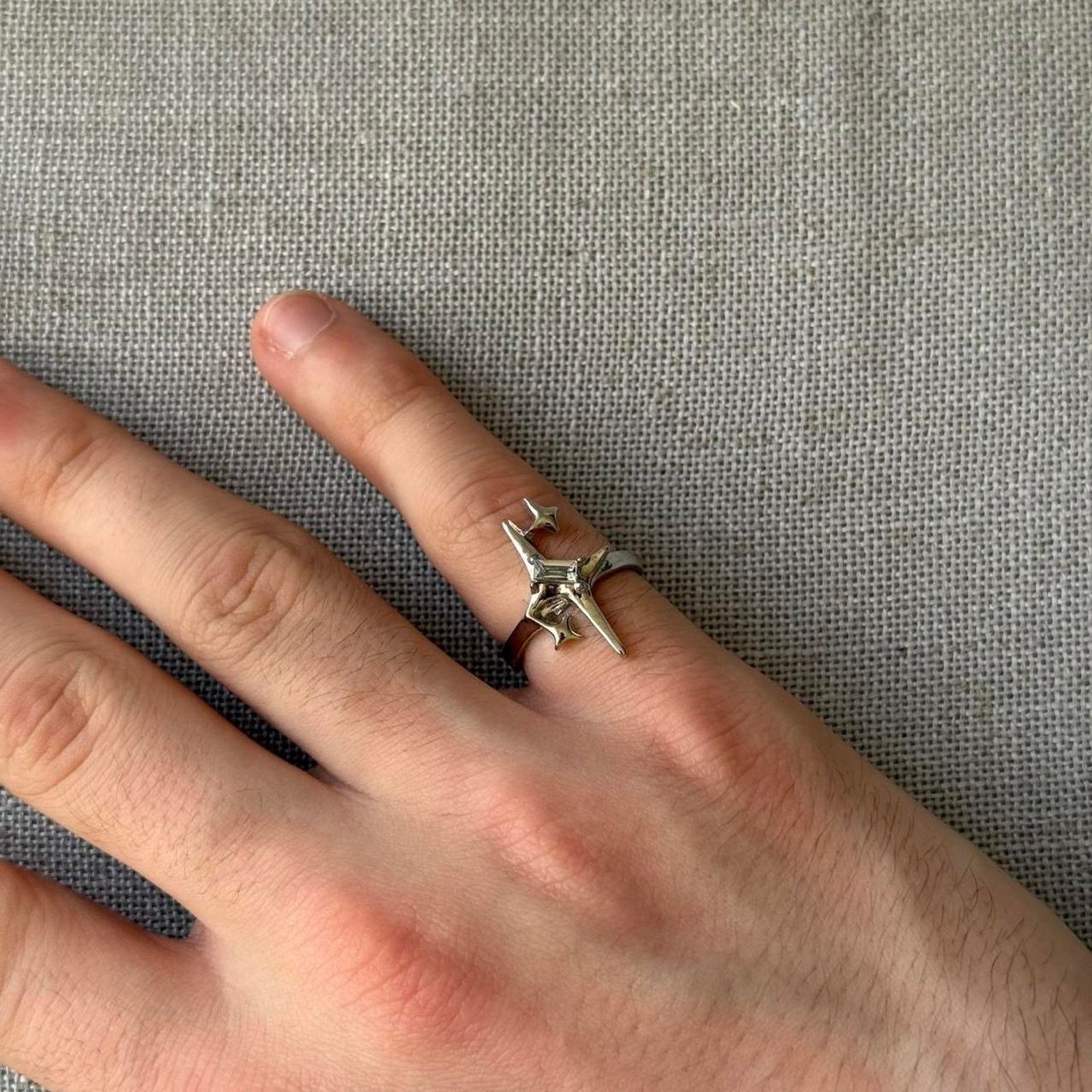 Other Silver cute stars ring vintage Size ONE SIZE - 2 Thumbnail