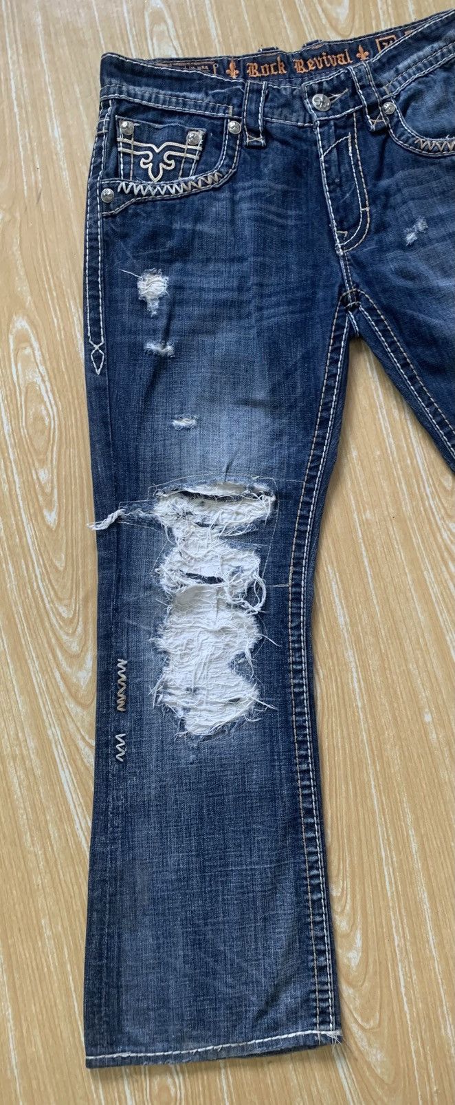 Rock Revival Rare.. Distressed Rock Revival Slim Boot Flare Jeans Pants Size US 34 / EU 50 - 9 Thumbnail