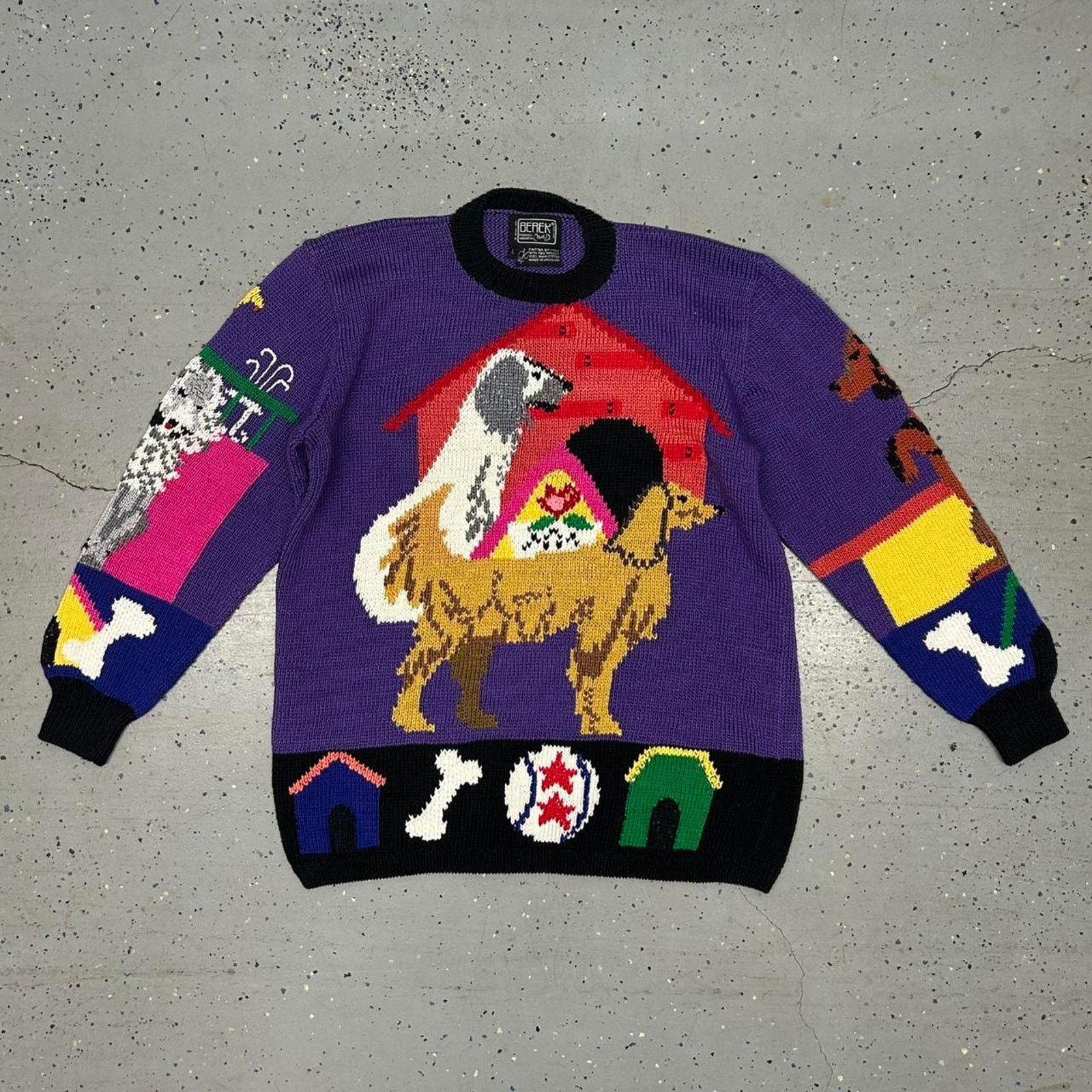 Other VTG 90s Berek hand knitted dog sweater Size L / US 10 / IT 46 - 1 Thumbnail