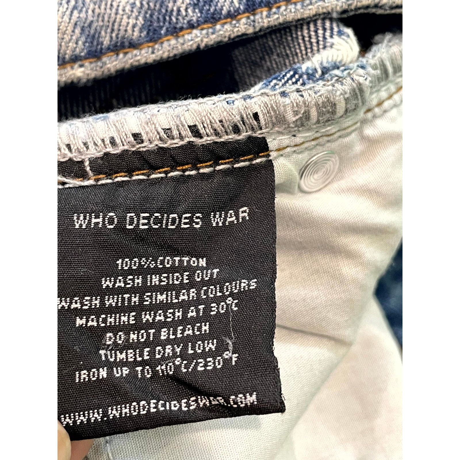 Who Decides War WDW Cowboy Denim Dark Wash Jeans Size US 30 / EU 46 - 8 Thumbnail