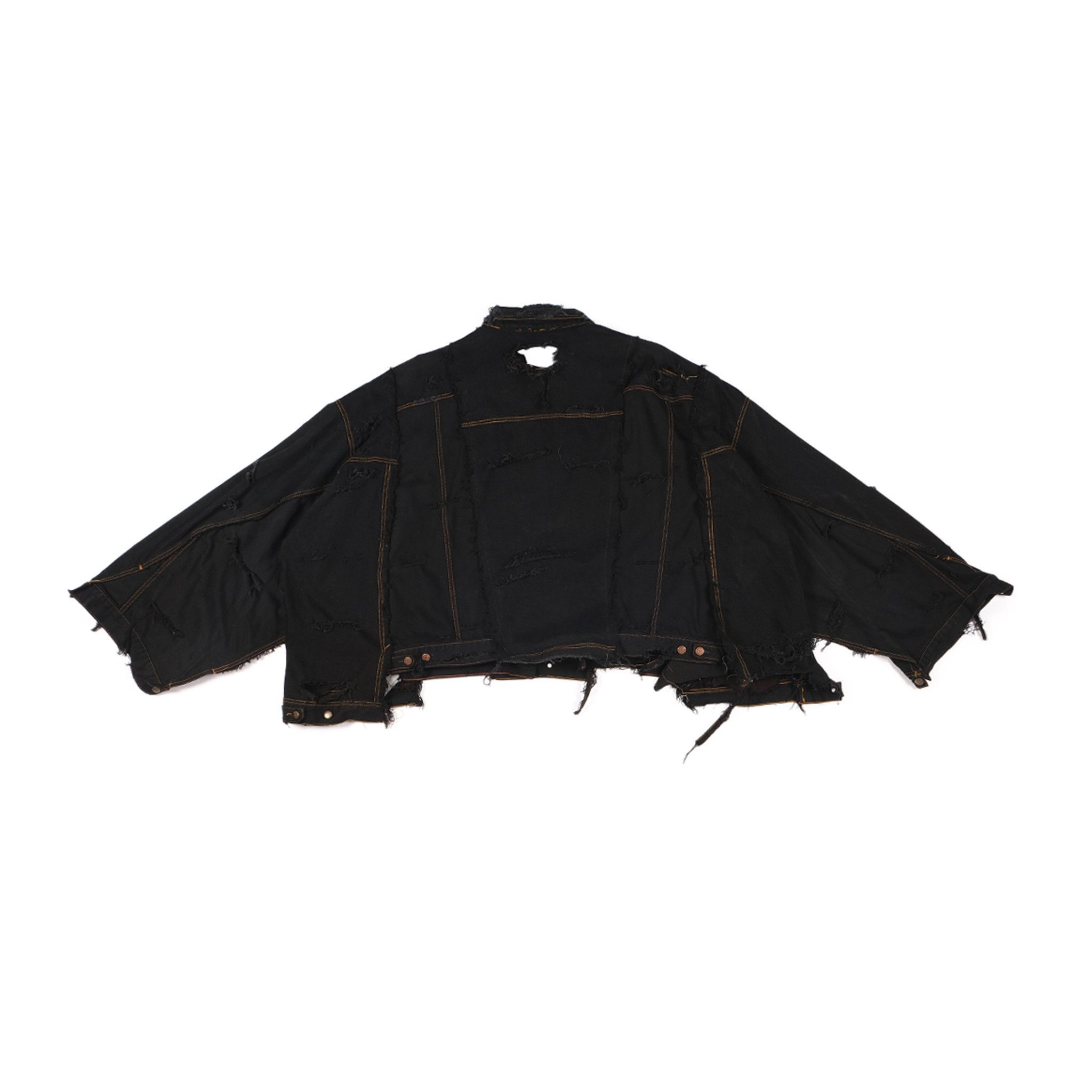 Japanese Brand BRVNO OVERSIZE DISTRESSED DENIM JACKET Size US XXL / EU 58 / 5 - 2 Thumbnail