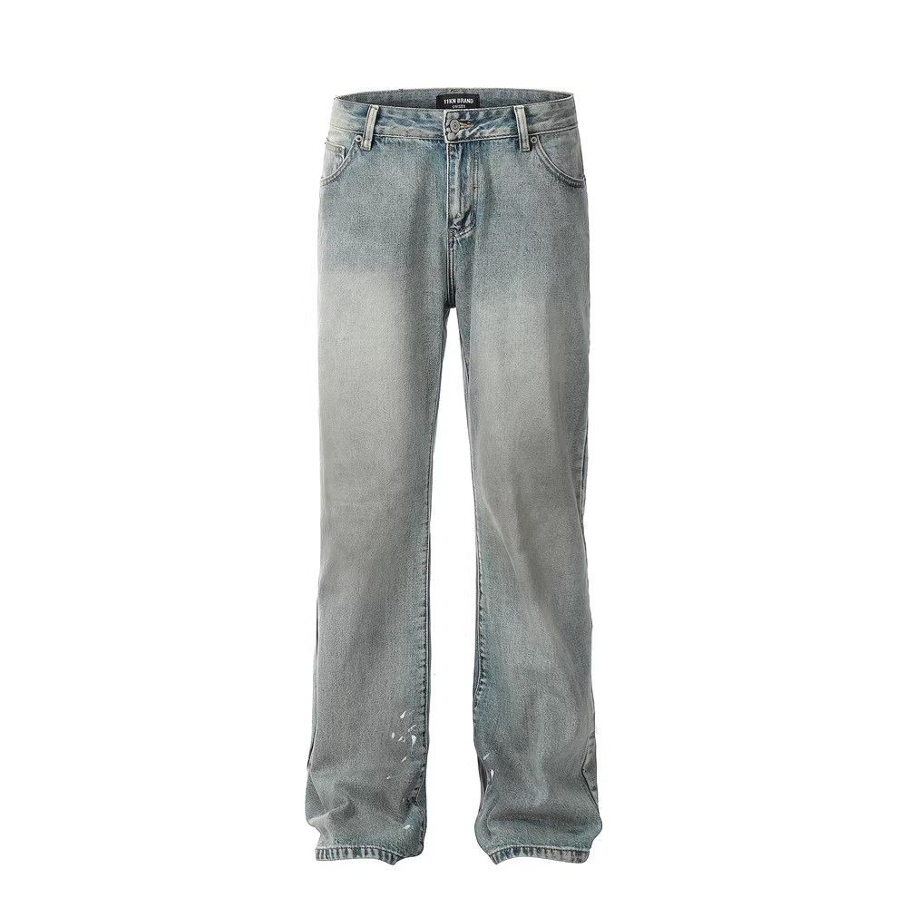 Japanese Brand Punk hip-hop trend washed distressed dirty jeans Size US 34 / EU 50 - 1 Thumbnail