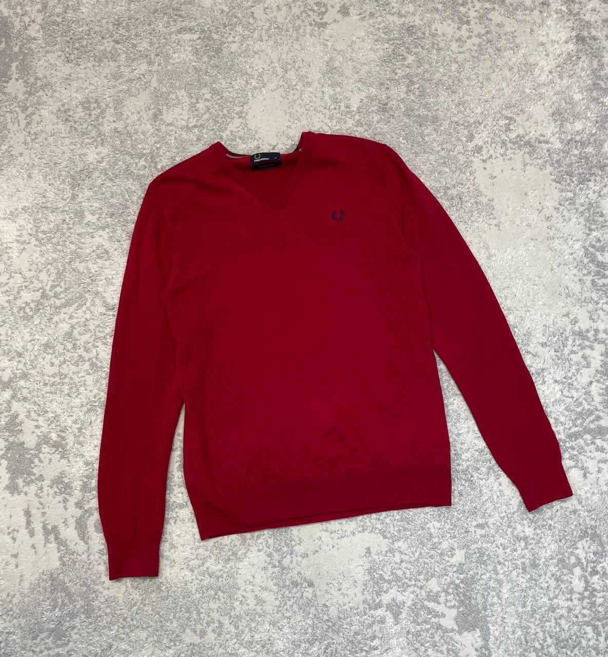 Fred Perry Fred Perry Merino Wool Sweater Laurel Wreath Logo Jumper Men Size US M / EU 48-50 / 2 - 2 Thumbnail