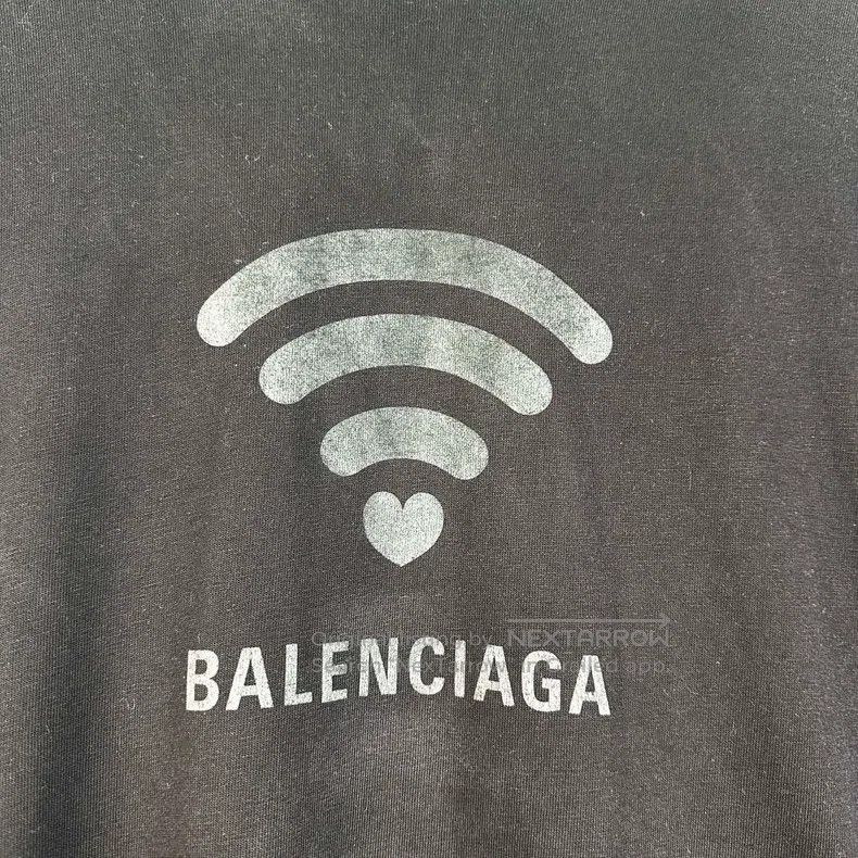 Other Balenciaga Black Wifi Alphabet Logo Printed Short Sleeve T Size US S / EU 44-46 / 1 - 5 Thumbnail