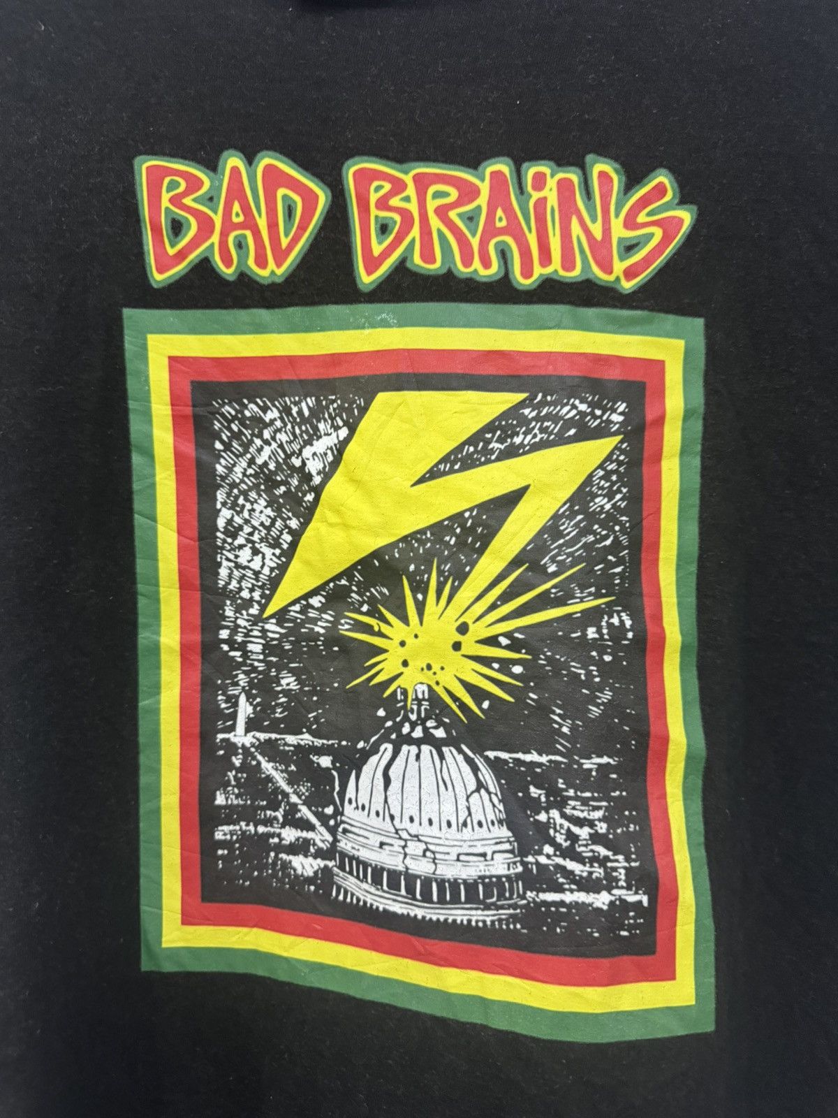 Band Tees 💥DISTRESSED COLLAR BAD BRAIN FLASH HARDCORE PUNK SHIRT Size US M / EU 48-50 / 2 - 5 Thumbnail