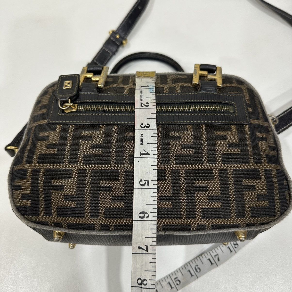 Fendi ‼️LASTDROP‼️ FENDI ZUCCA FF BOSTON MINI TWO WAY HANDBAG Size ONE SIZE - 8 Thumbnail