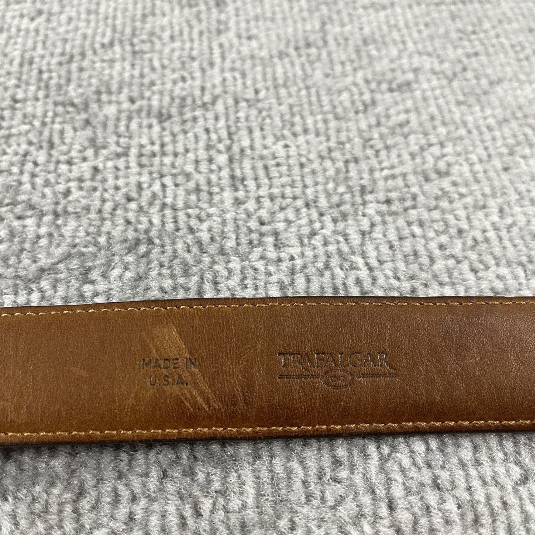 Vintage VINTAGE Trafalgar Belt Men 36 Leather Western Brown Silver Buckle USA Made Adult 36 Brown Western Belt Mens 90cm US-Made Size 36 - 4 Thumbnail