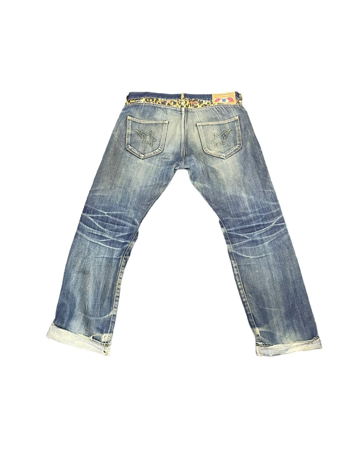 Bape Vintage Bape Star Selvedge Faded Distresed Denim Size US 35 - 1 Thumbnail