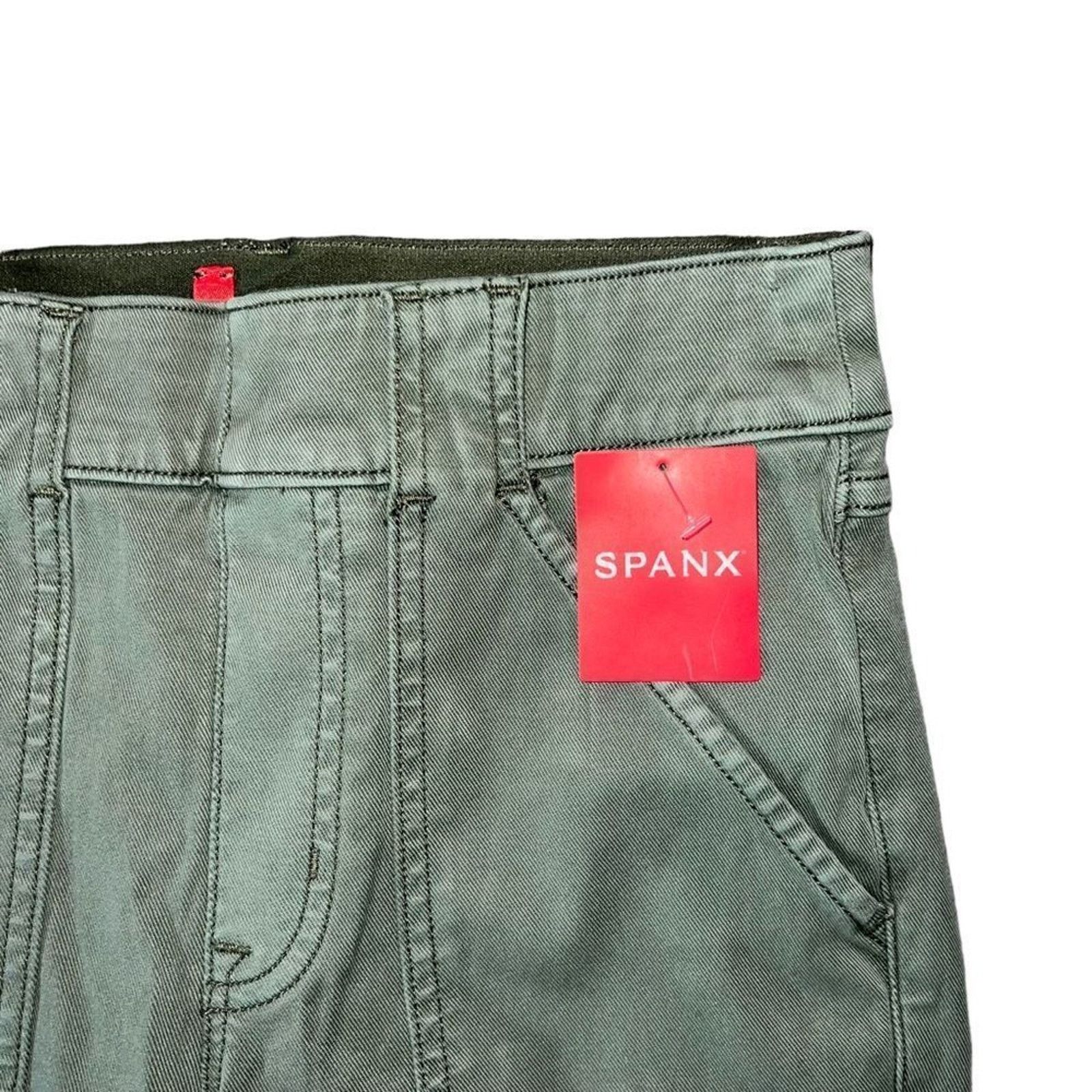 Spanx SPANX Cargo Pants Womens Small Green Utility Stretch Size 26" / US 2 / IT 38 - 5 Thumbnail