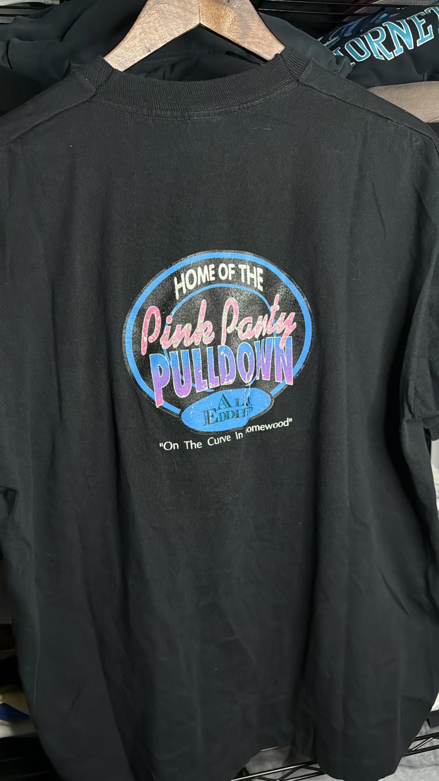 Fruit Of The Loom Al & Eddie's Vintage Black T-Shirt - XL - Fruit of the Loom Size US XL / EU 56 / 4 - 4 Thumbnail