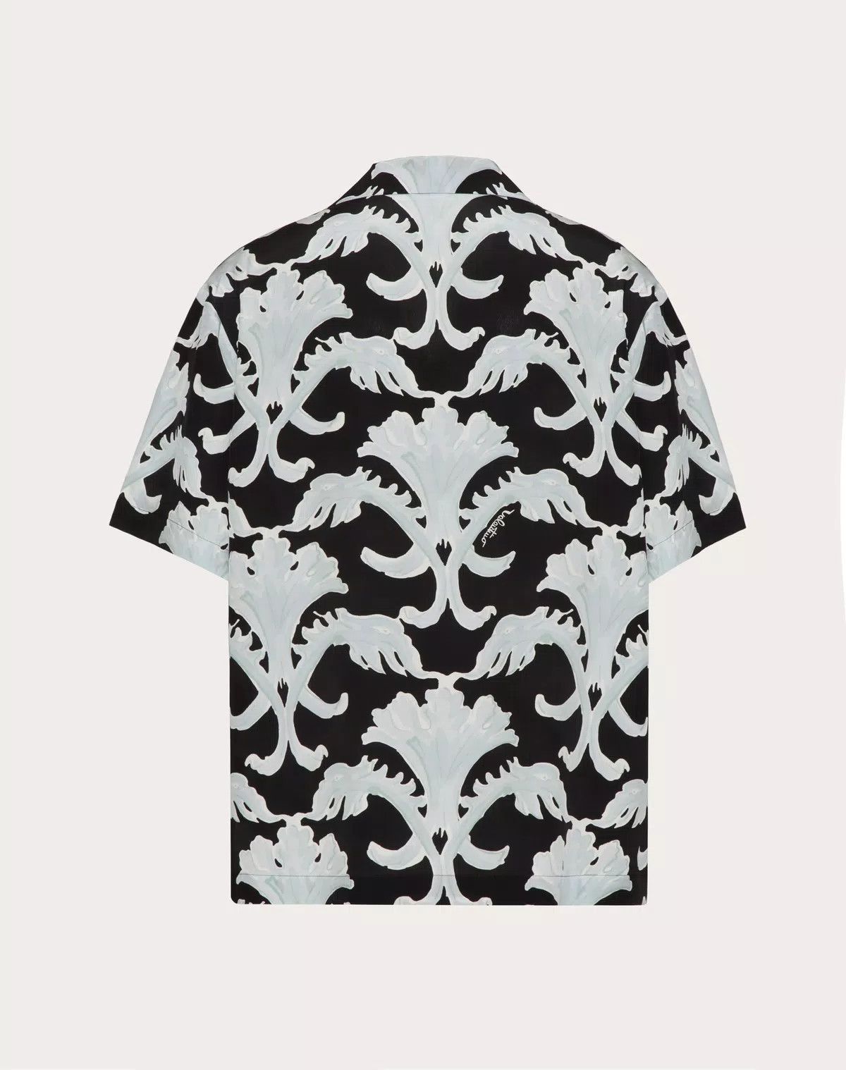 Valentino oc11z0725 Silk Bowling Shirt in Black/White Size US L / EU 52-54 / 3 - 3 Thumbnail