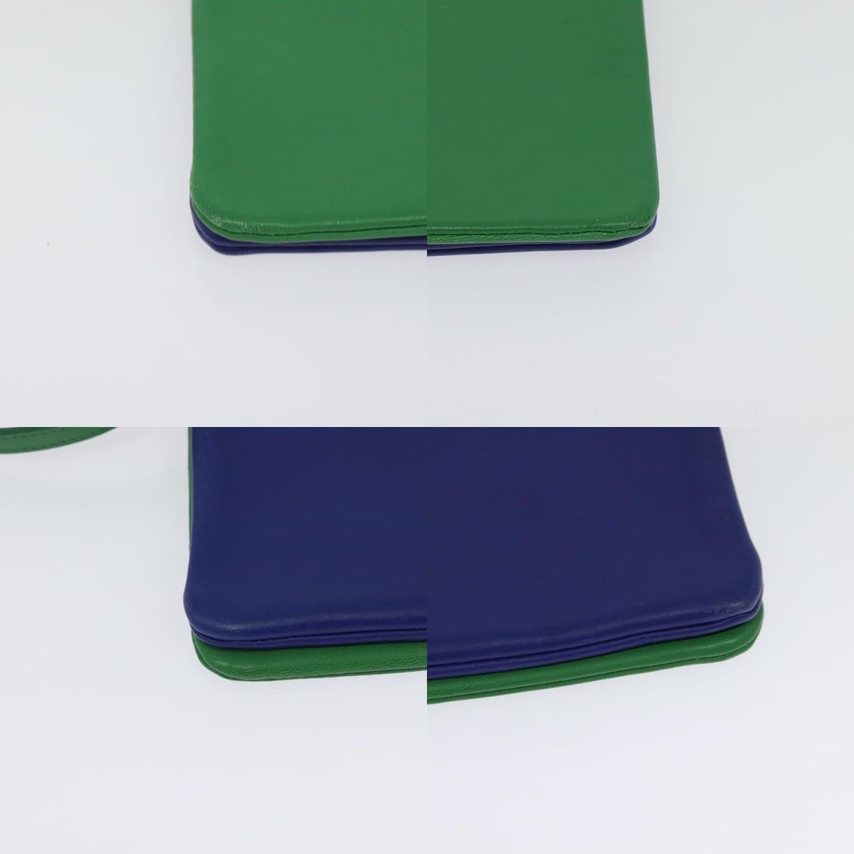 Celine CELINE Trio Shoulder Bag Leather Green Gold Size ONE SIZE - 10 Thumbnail