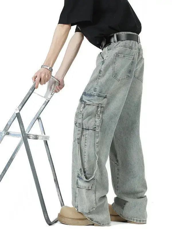 Japanese Brand Retro loose wide leg pocket jeans Size US 32 / EU 48 - 4 Thumbnail