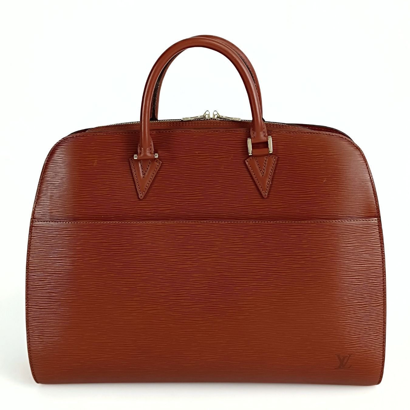 image of Louis Vuitton Sorbonne Kenya Handbag In Epi Leather in Brown, Women's