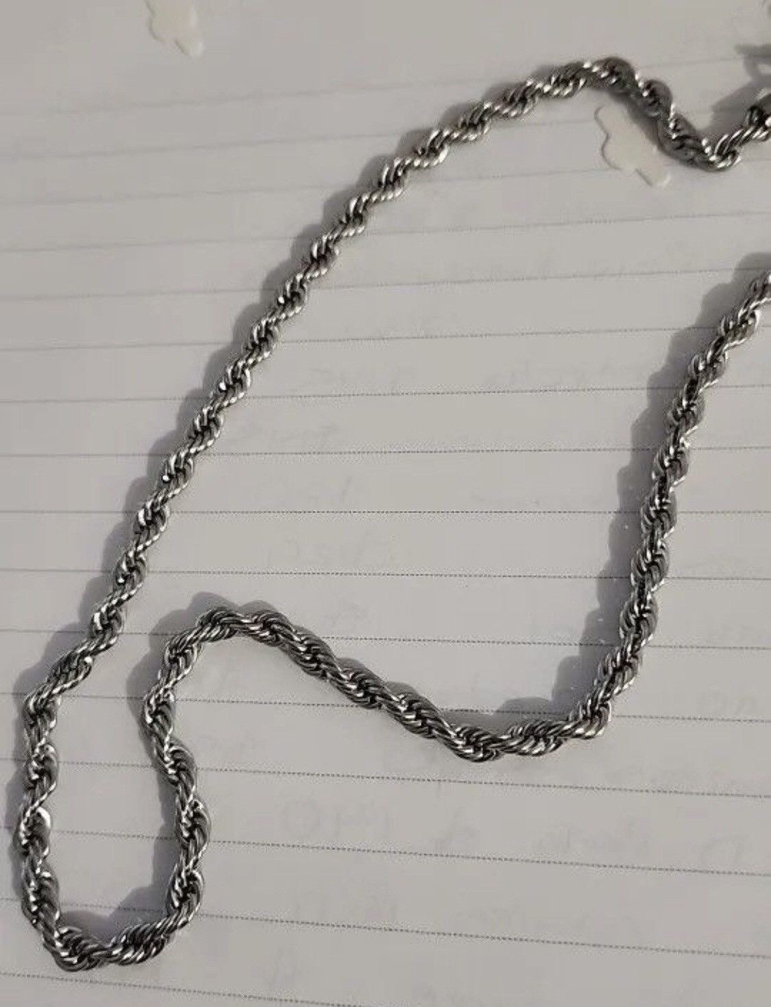 Jewelry Silver 5mm Rope Chain Necklace Size ONE SIZE - 4 Thumbnail