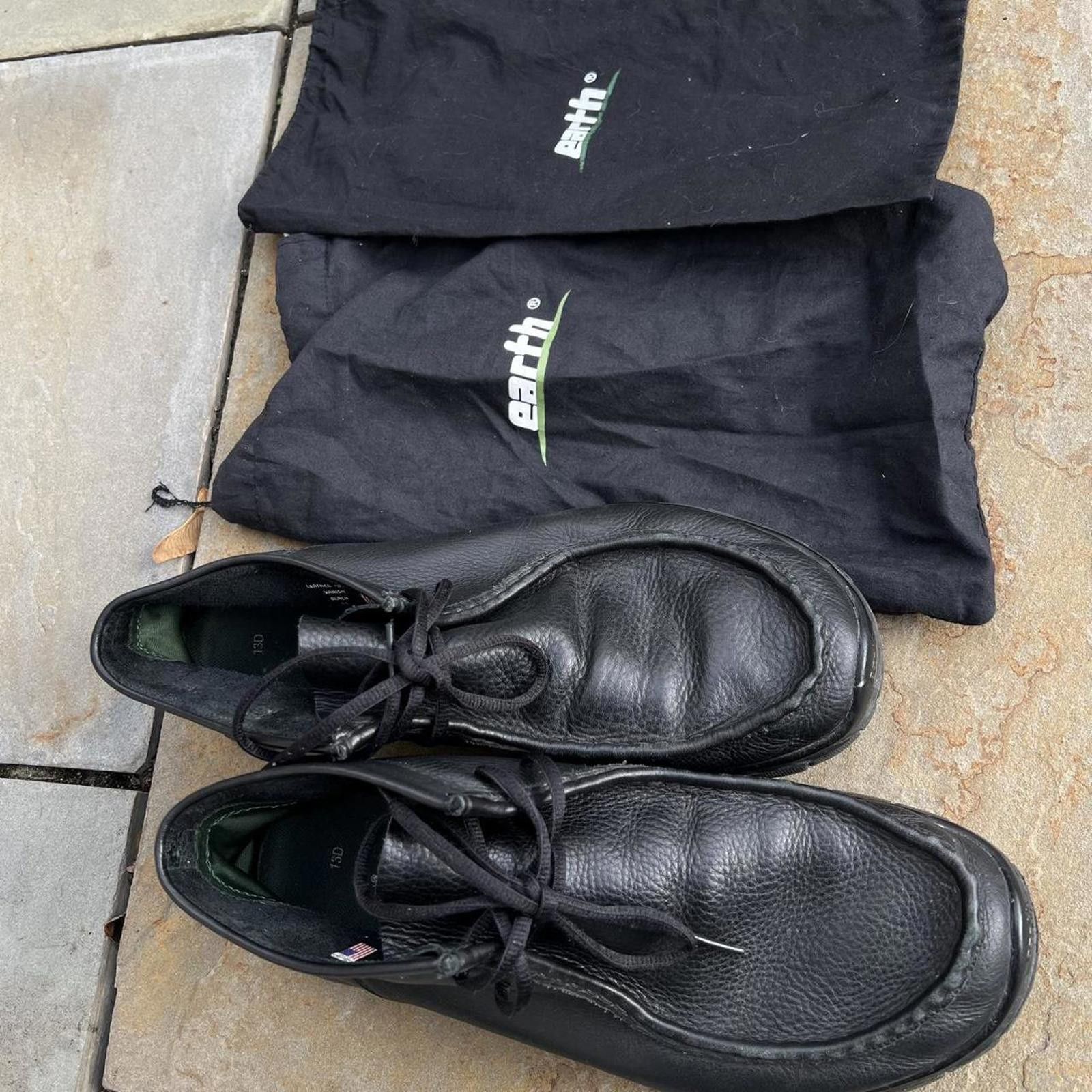 Other Black Leather Wallabee Style Earth Mid-top Boots Size US 13 / EU 46 - 7 Thumbnail