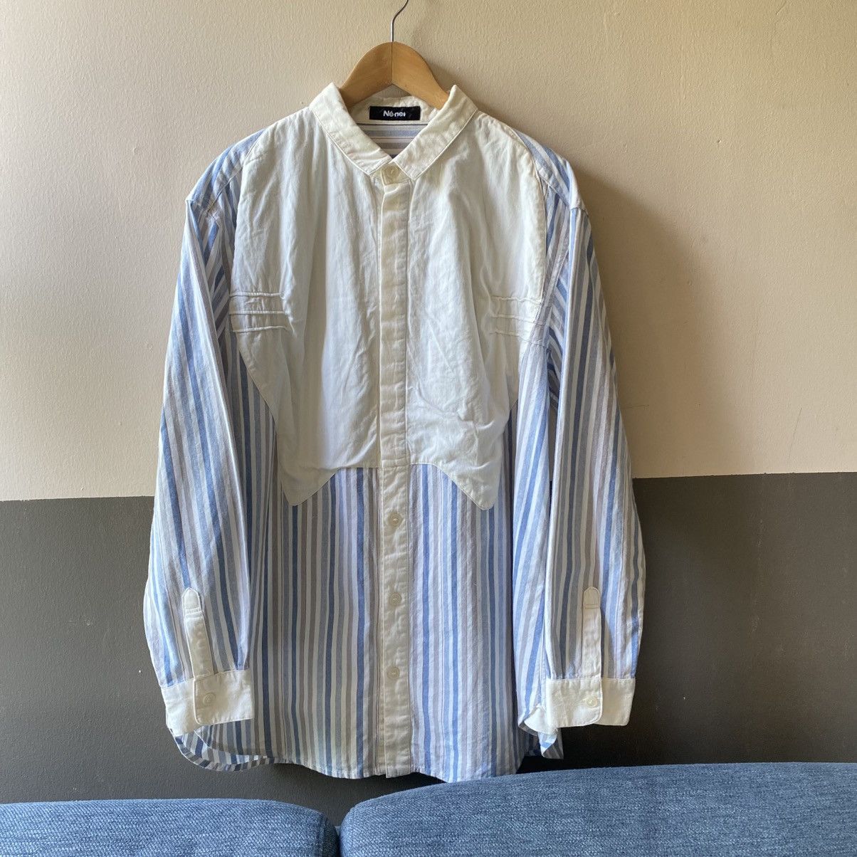 Ne-Net Ne-net Blue Stripe Bib Shirt Size US L / EU 52-54 / 3 - 1 Thumbnail