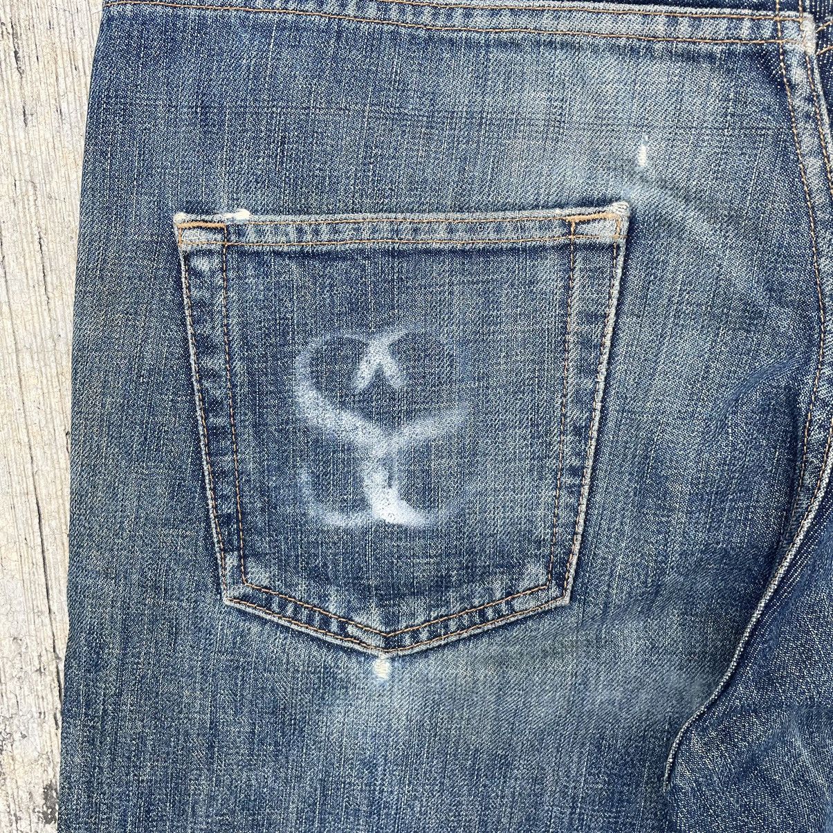 Stussy Vintage Distress Stussy Crown Rough Denim Size US 32 / EU 48 - 15 Thumbnail