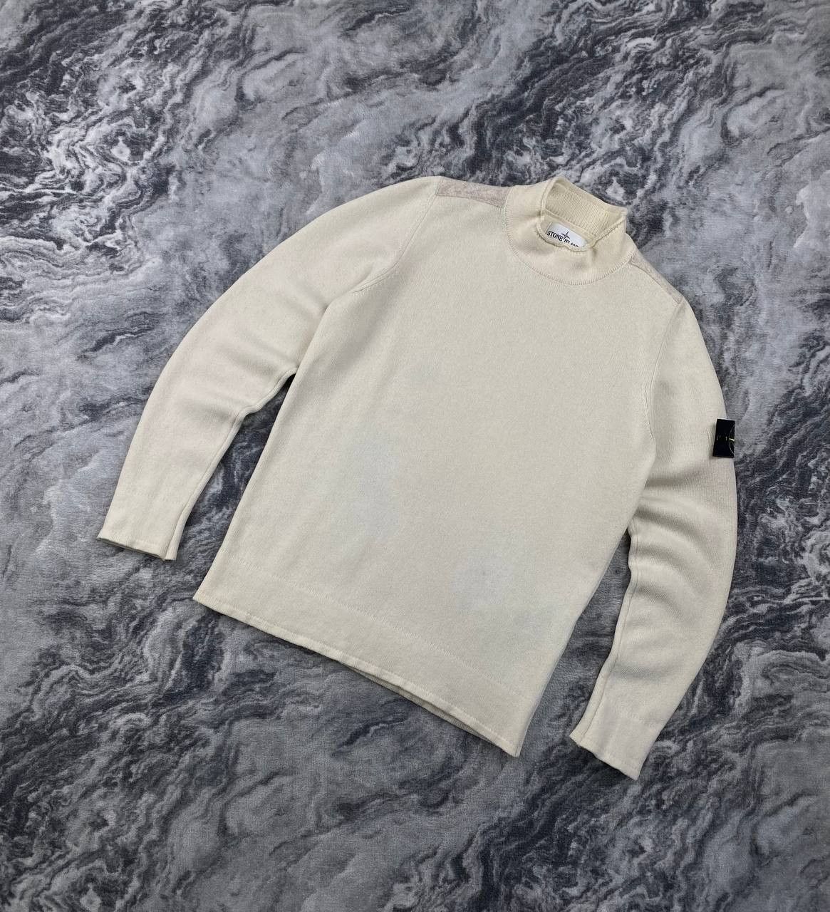 Stone Island Stone Island Knit Sweater Wool Men Size S White Size US S / EU 44-46 / 1 - 1 Thumbnail