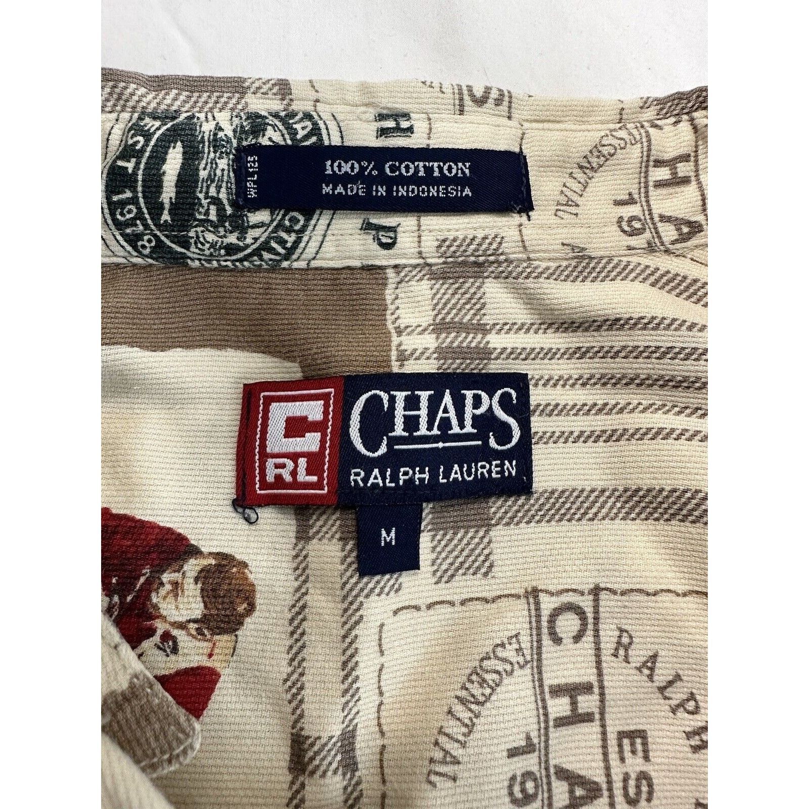 Chaps Chaps Ralph Lauren Button Shirt Medium Fishing Vintage 90s Size US M / EU 48-50 / 2 - 5 Thumbnail
