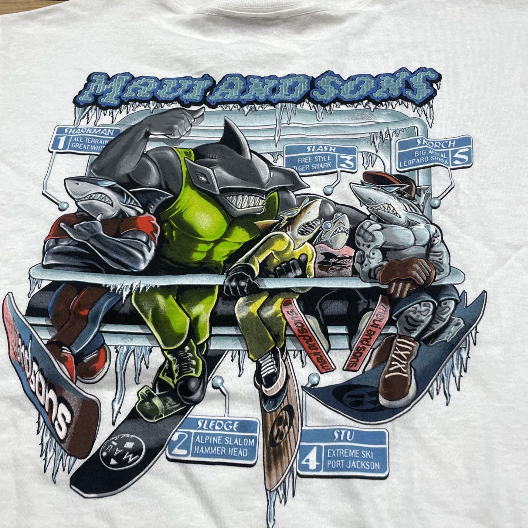 Logo 7 Maui and Sons T Shirt Men M Sharkman Logo Boys NEW Size US L / EU 52-54 / 3 - 2 Thumbnail