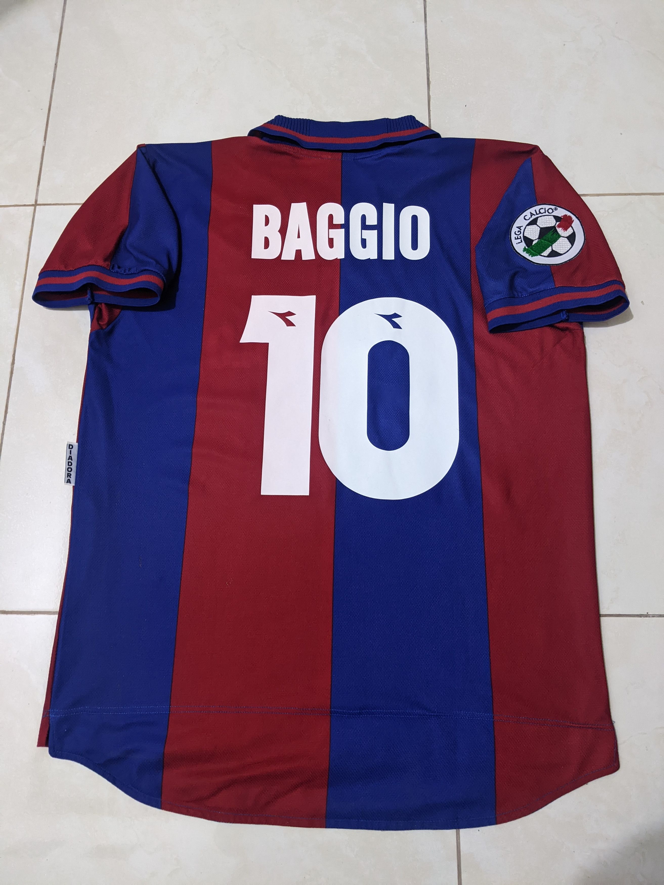 Diadora Bologna 1997-98 home BAGGIO Jersey football shirt Size US L / EU 52-54 / 3 - 2 Thumbnail