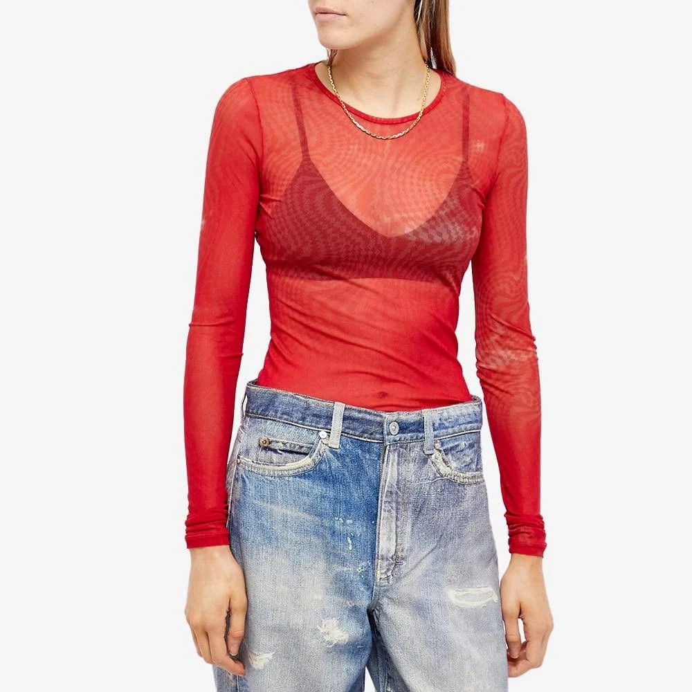 Our Legacy o1mle0524 Long Sleeve T-Shirt in Red Size XS / US 0-2 / IT 36-38 - 2 Thumbnail