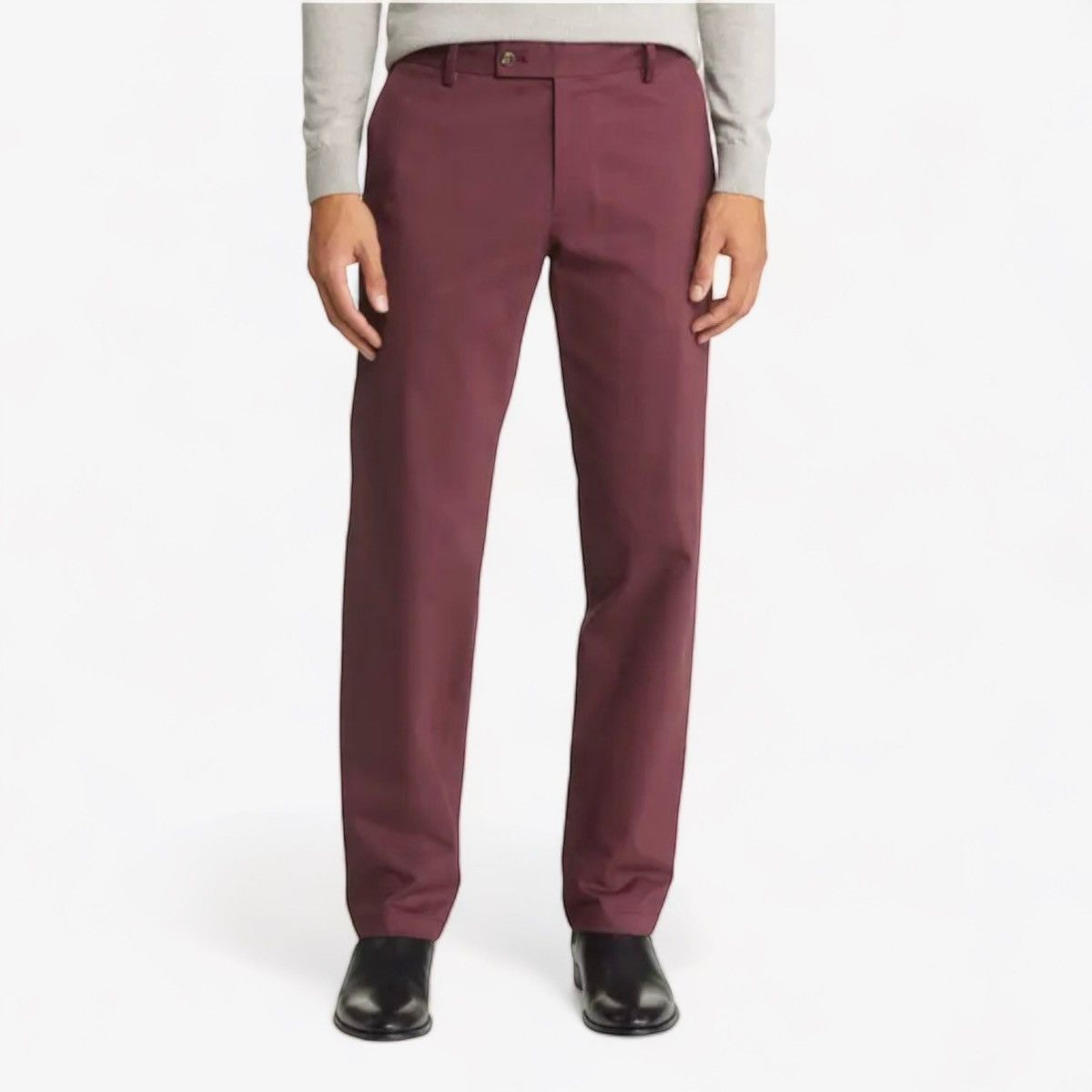 image of Ike Behar Bianchi Berry Flat Front Dress Suit Slacks Pants 36”X34” in Red, Men's