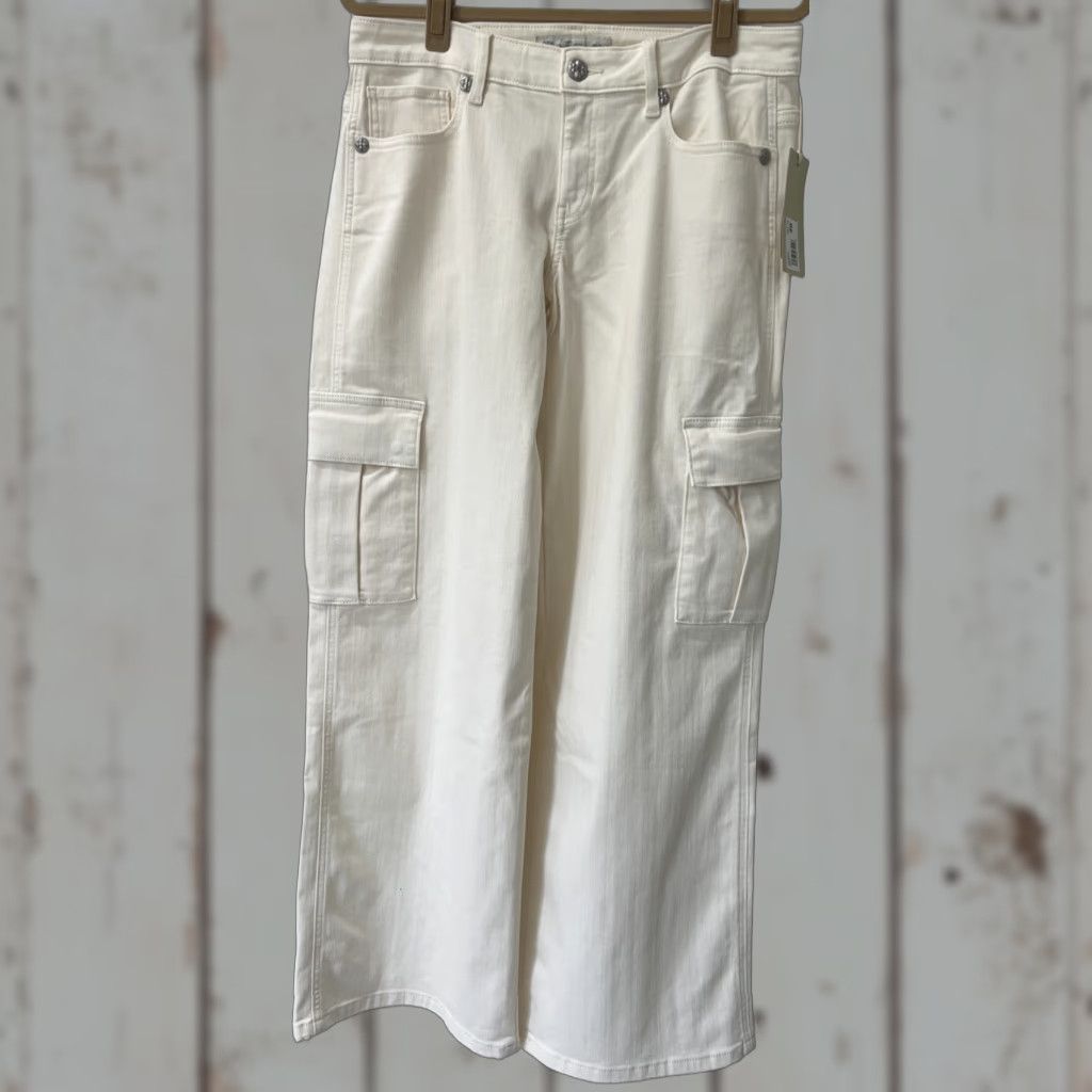 Miss Me Miss Me Jeans Wide-Leg White 30x32 Slim Fit Slimming Regular Women Pants Size 30" / US 8 / IT 44 - 1 Thumbnail
