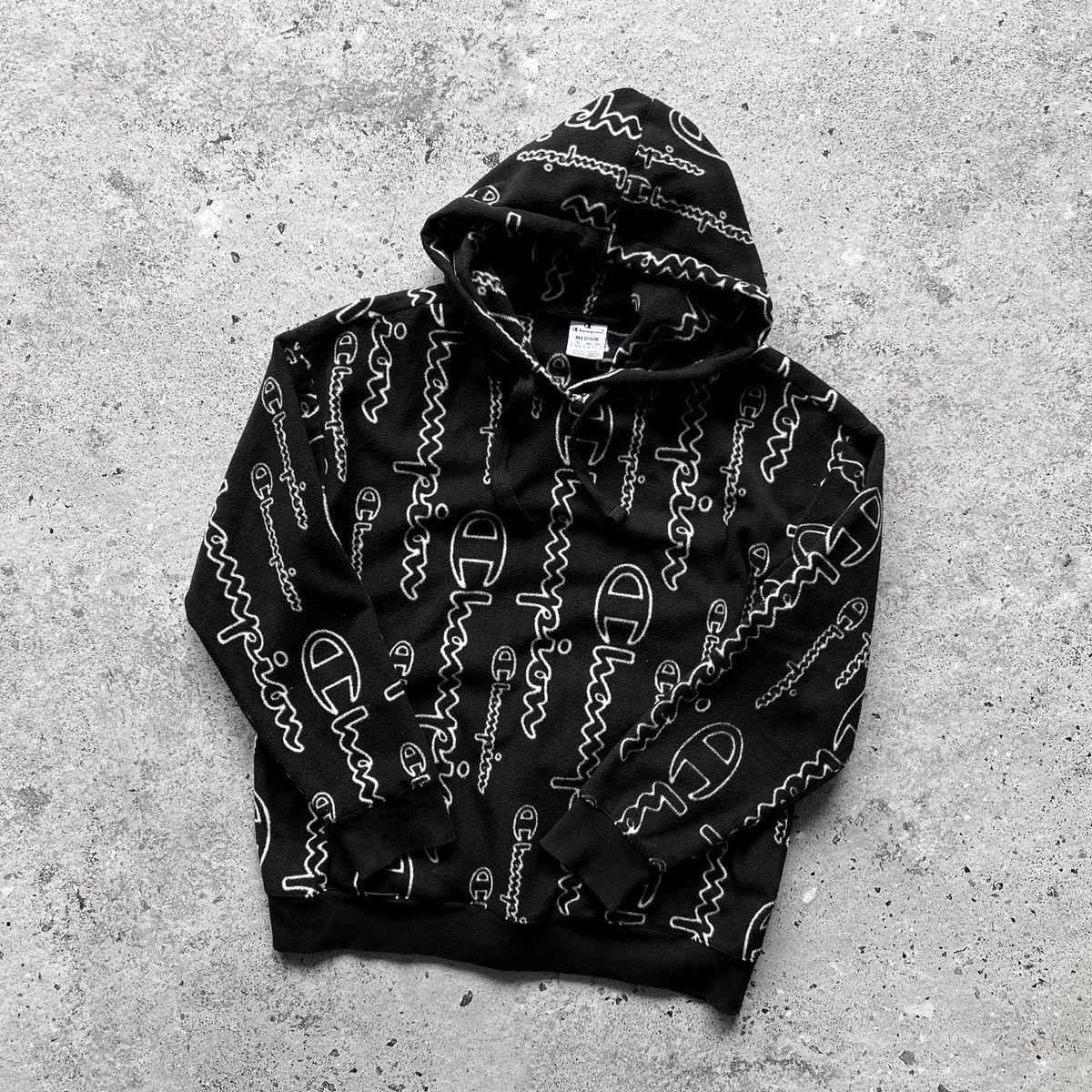 Champion × Designer Champion Womens Monogram Full Logo Printed Fleece Hoodie Size M / US 6-8 / IT 42-44 - 1 Thumbnail