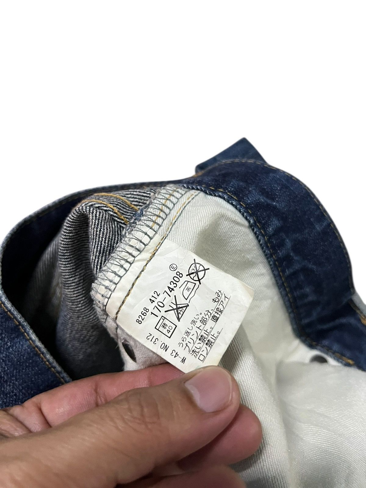 Japanese Brand Takeo Kikuchi Painted Pactwork Jean Japan Size US 33 - 25 Thumbnail