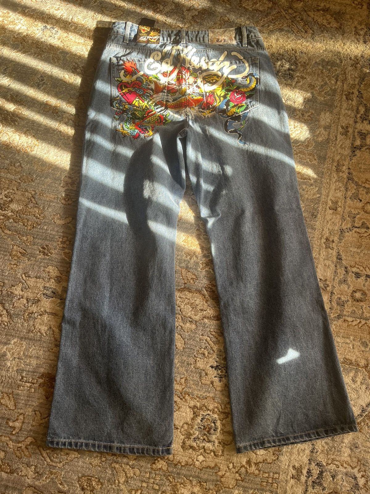 Ed Hardy GRAPHIC PAINT SPLATTER ED HARDY BAGGY JEANS NWT 28x32 Size US 28 / EU 44 - 3 Thumbnail