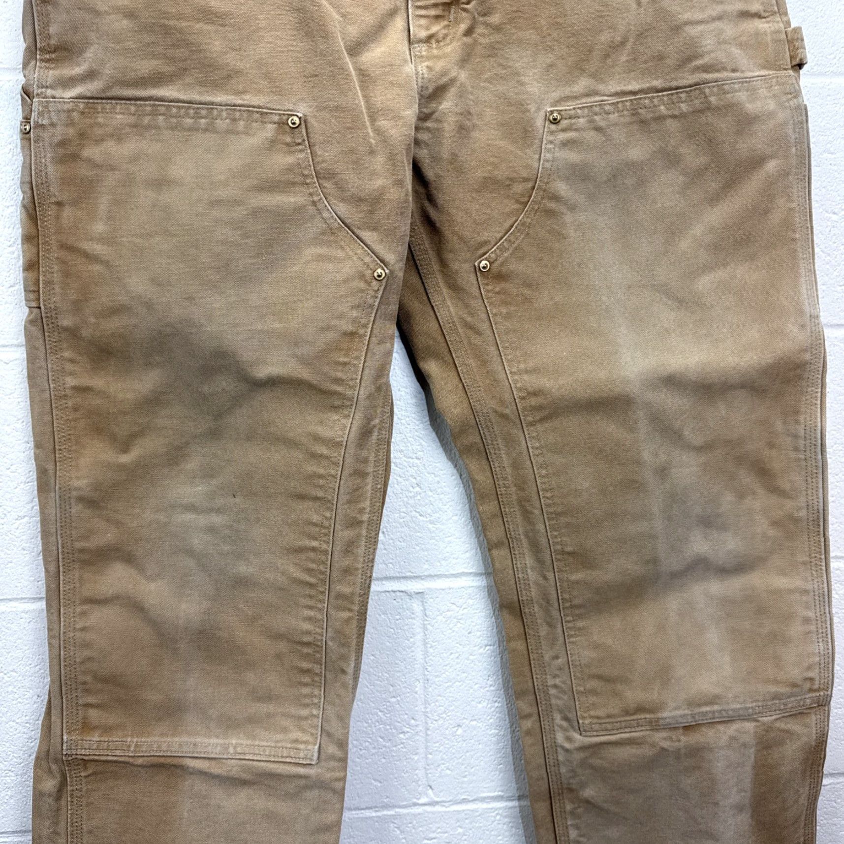 Carhartt VINTAGE Carhartt Double Knee Carpenter Pants Men 36x30 Brown Canvas Workwear 90s USA Size US 36 / EU 52 - 5 Thumbnail