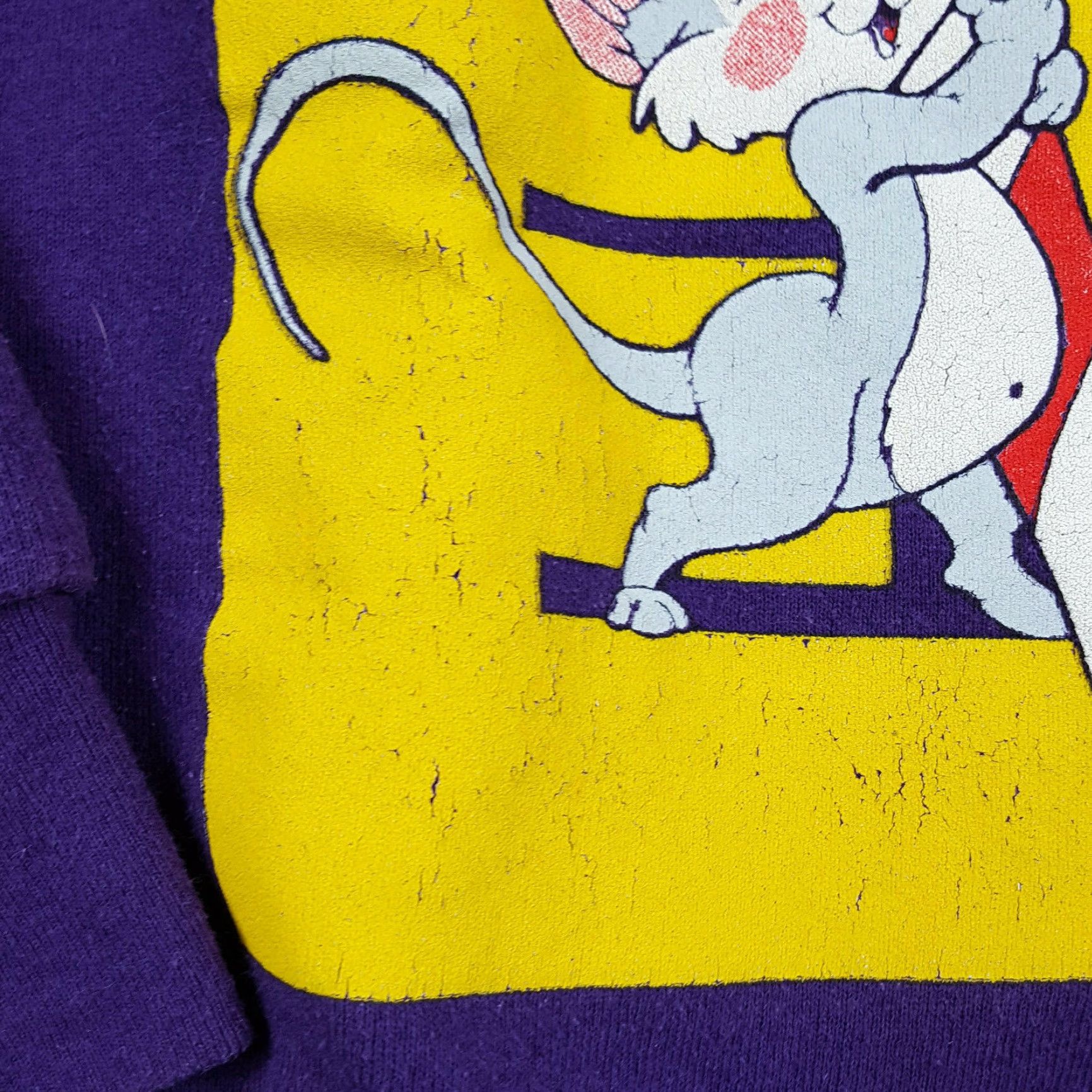 Fruit Of The Loom VINTAGE Noel Christmas Mice Sweatshirt Pullover Crew Neck L Purple Nike? Size US L / EU 52-54 / 3 - 6 Thumbnail