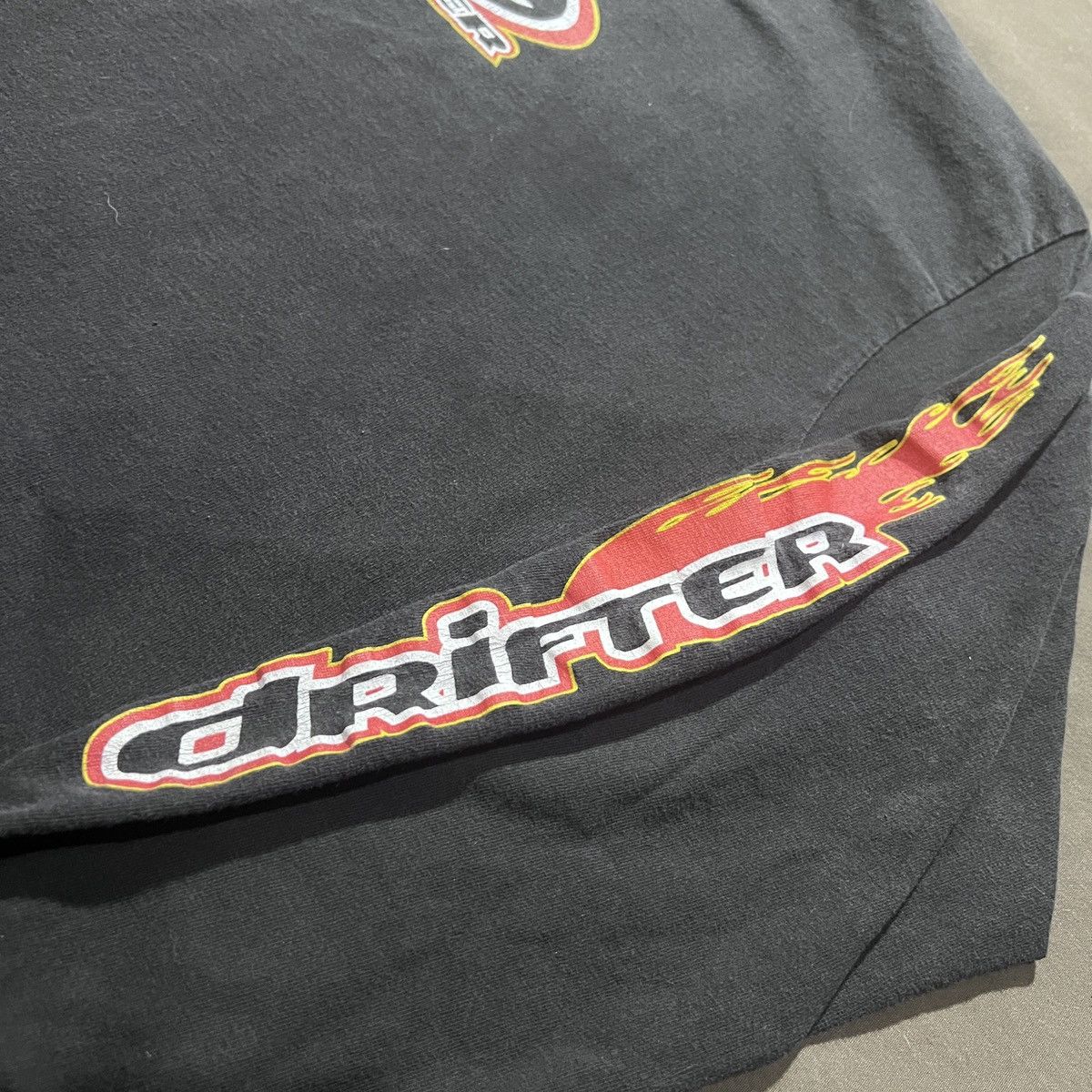 Vintage Vintage 90s Drifter Motocross Bike Fire Graphic Tee Faded Size US L / EU 52-54 / 3 - 3 Thumbnail