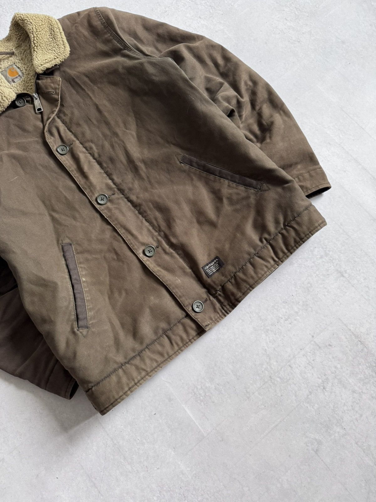 Carhartt Vintage Carhartt Sheffield Workwear Fleece Jacket Faded USA Size US M / EU 48-50 / 2 - 2 Thumbnail
